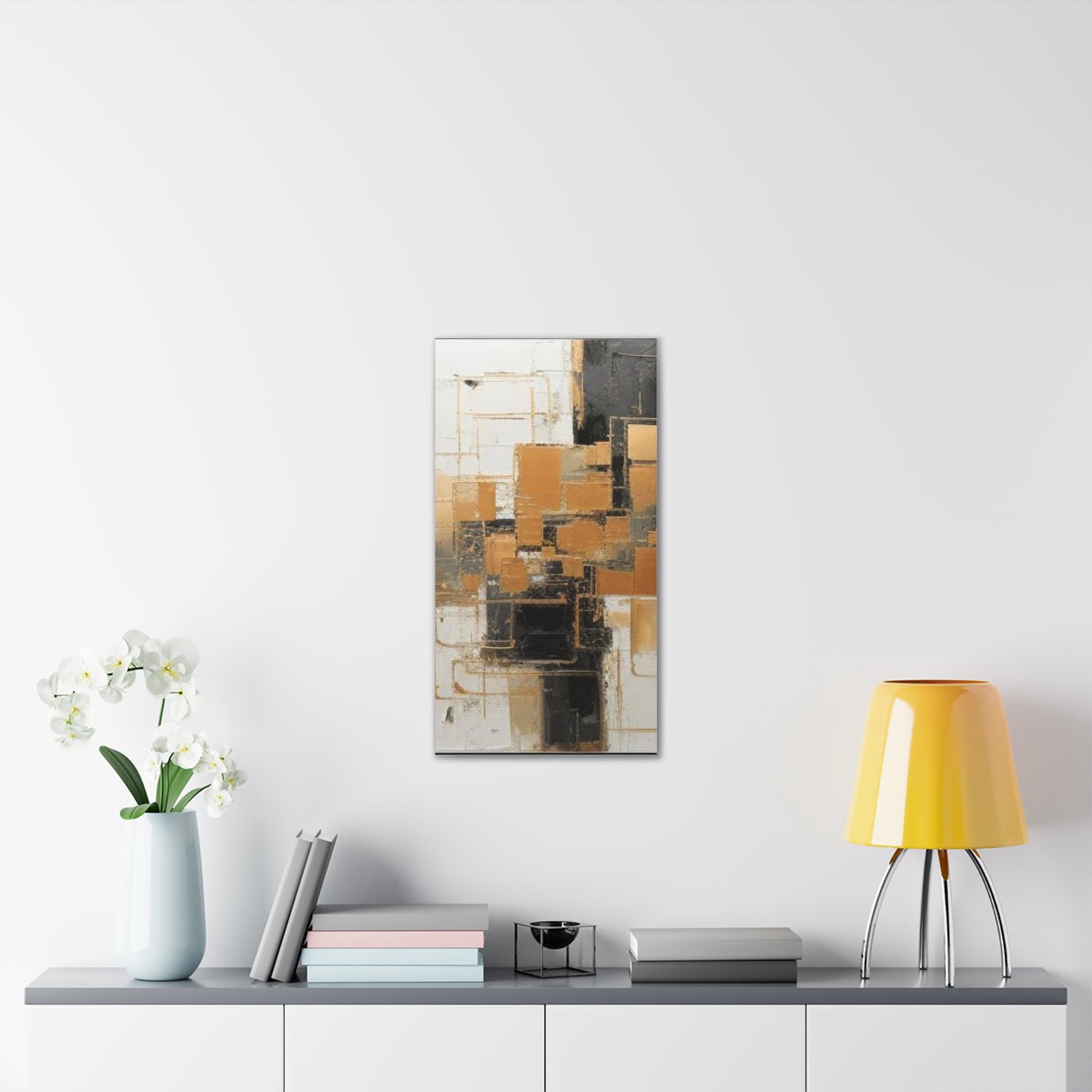 Gold and Black Elegance: A Symphony of Sophistication Canvas Print