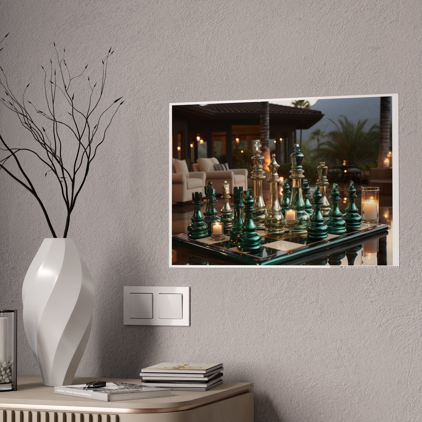 Grandmaster Majesty- Chess Set Poster Print Series