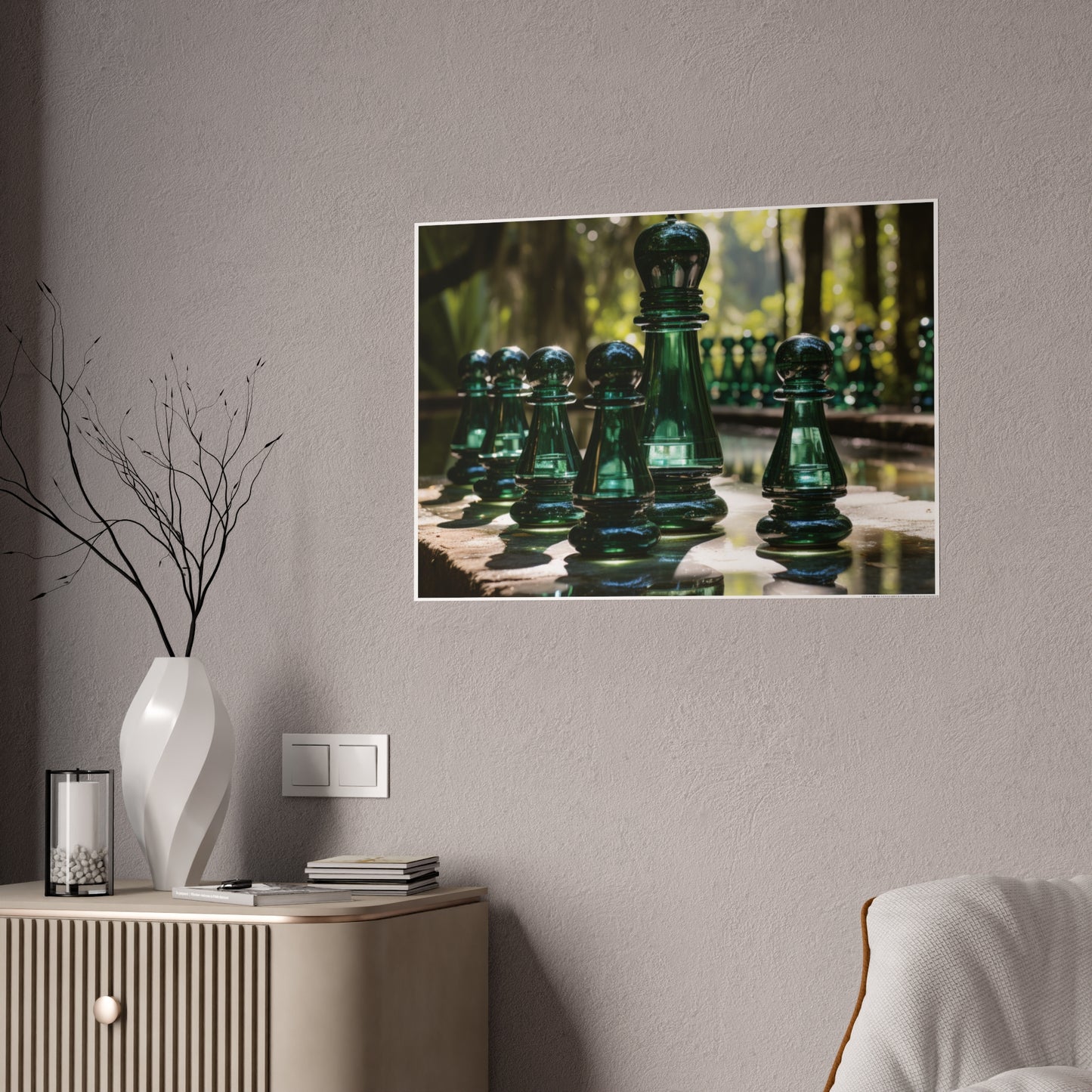 Grandmaster Majesty- Chess Set Poster Print Series