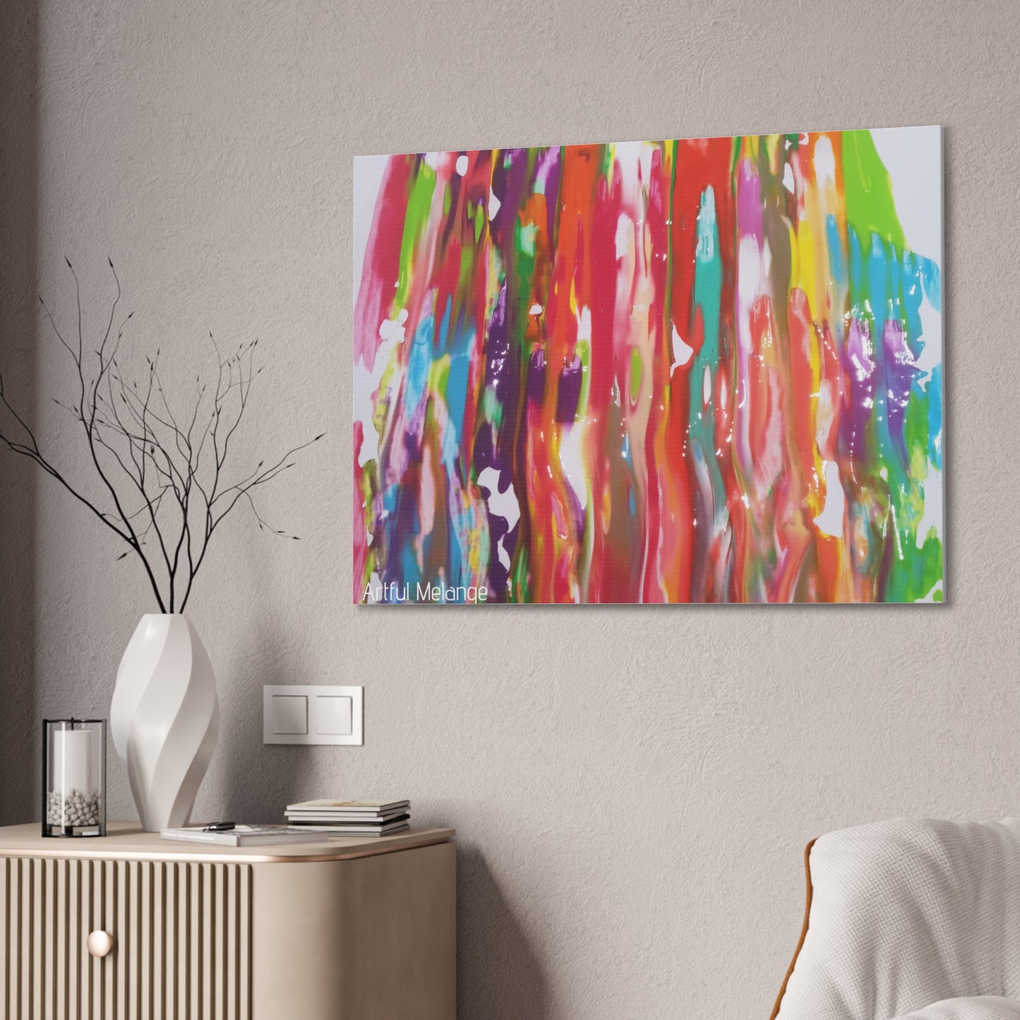 Primary Elegance: A Symphony of Sophistication Canvas Print