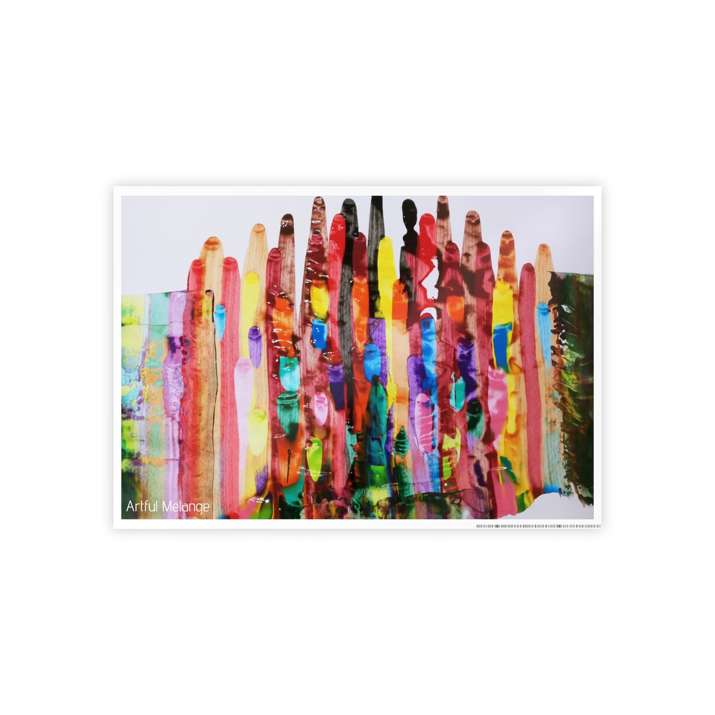 Gleaming Acrylic Abstract Poster: A Spectrum of Colorful Elegance