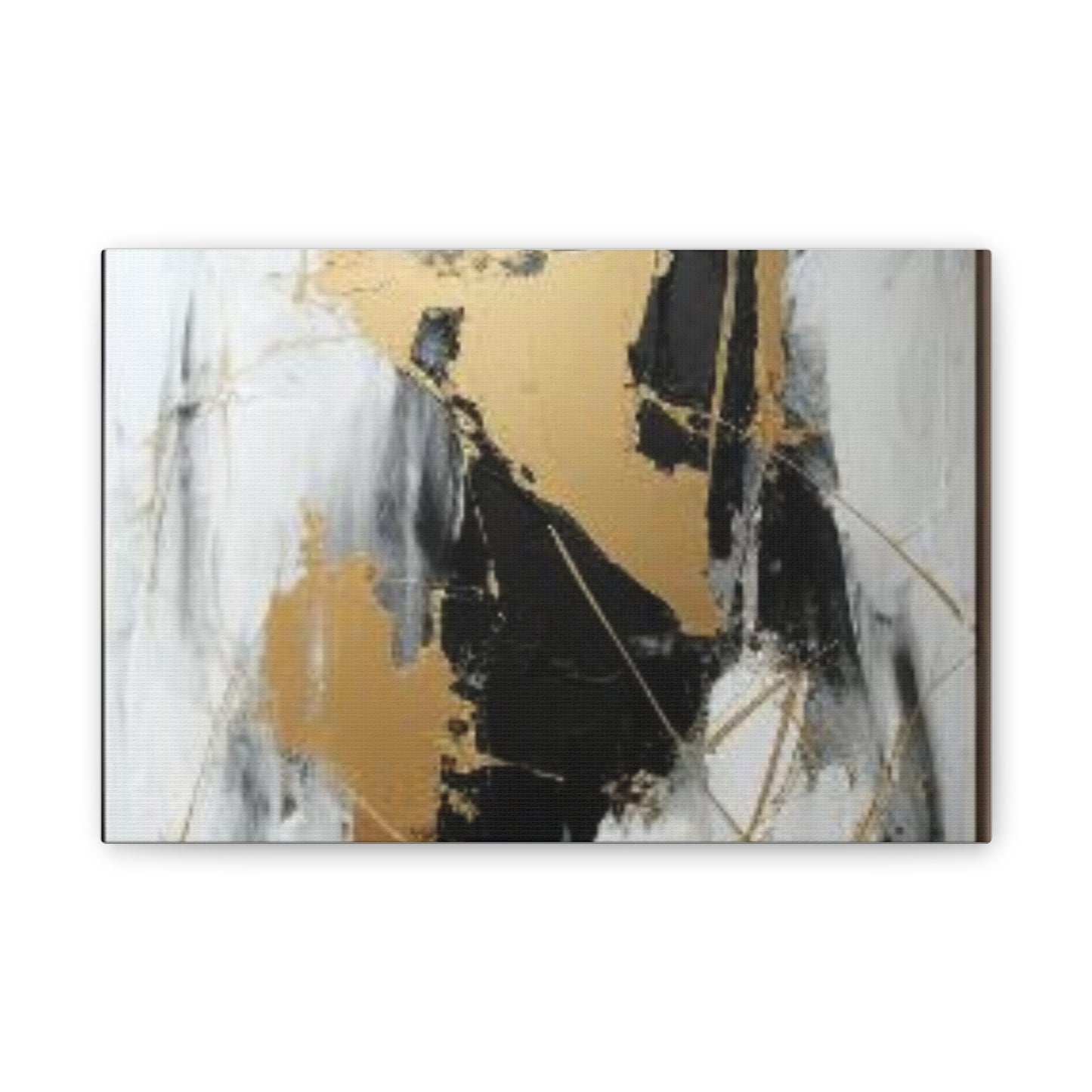 Gold and Black Elegance: A Symphony of Sophistication Canvas Print