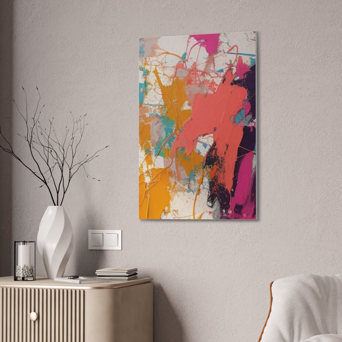 Primary Elegance: A Symphony of Sophistication Canvas Print