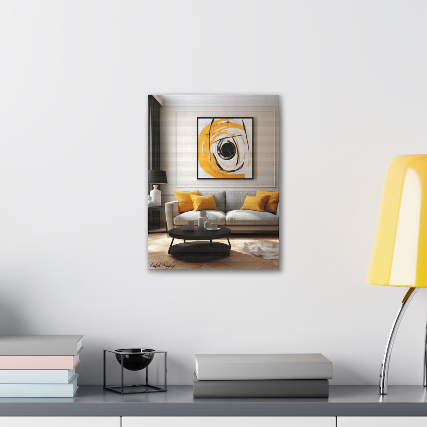 Timeless Elegance: Refined Yellow Hues Canvas Print for Sophisticated Living Spaces