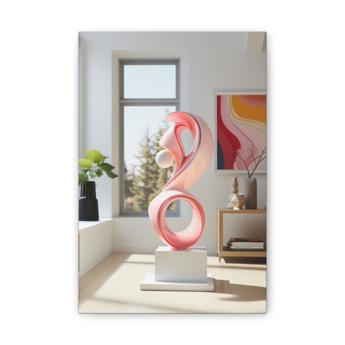 Timeless Elegance: Refined Pink Hues Canvas Print for Sophisticated Living Spaces