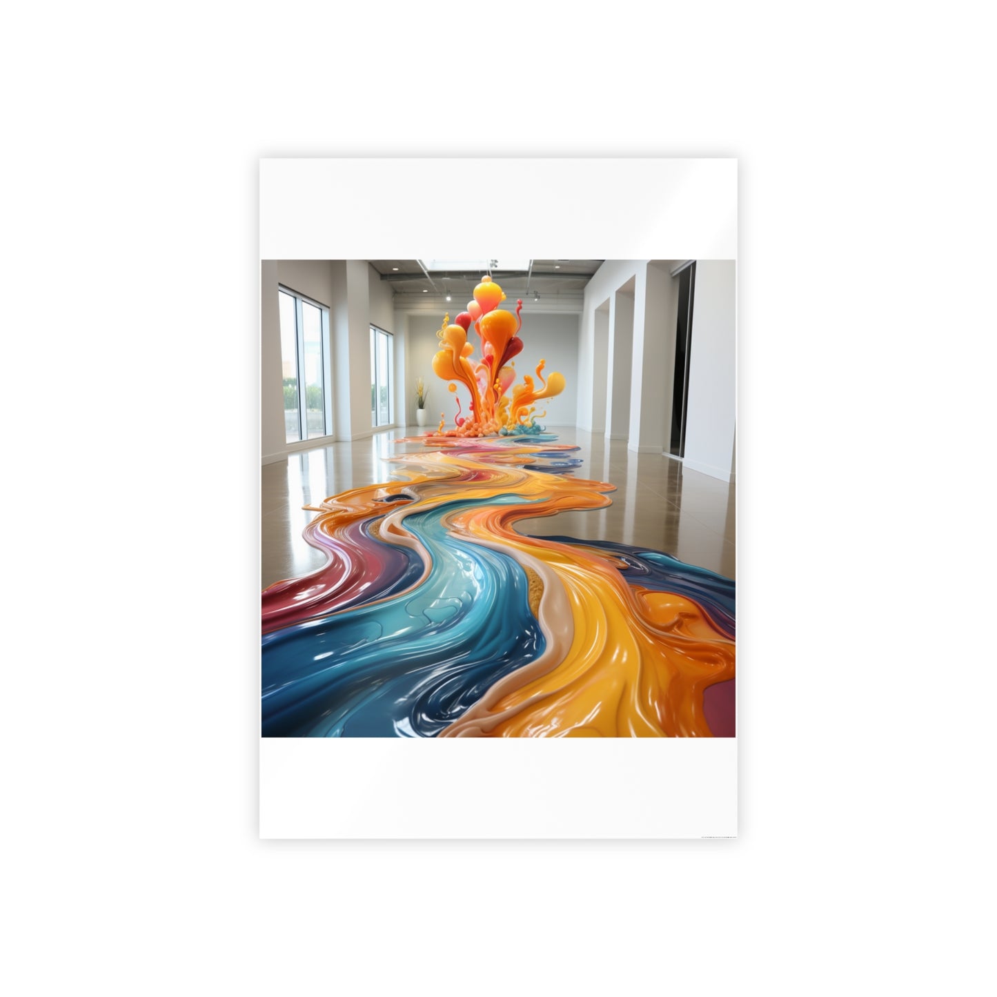 Vibrant Acrylic Canvas Print- Vibrantly Flowing