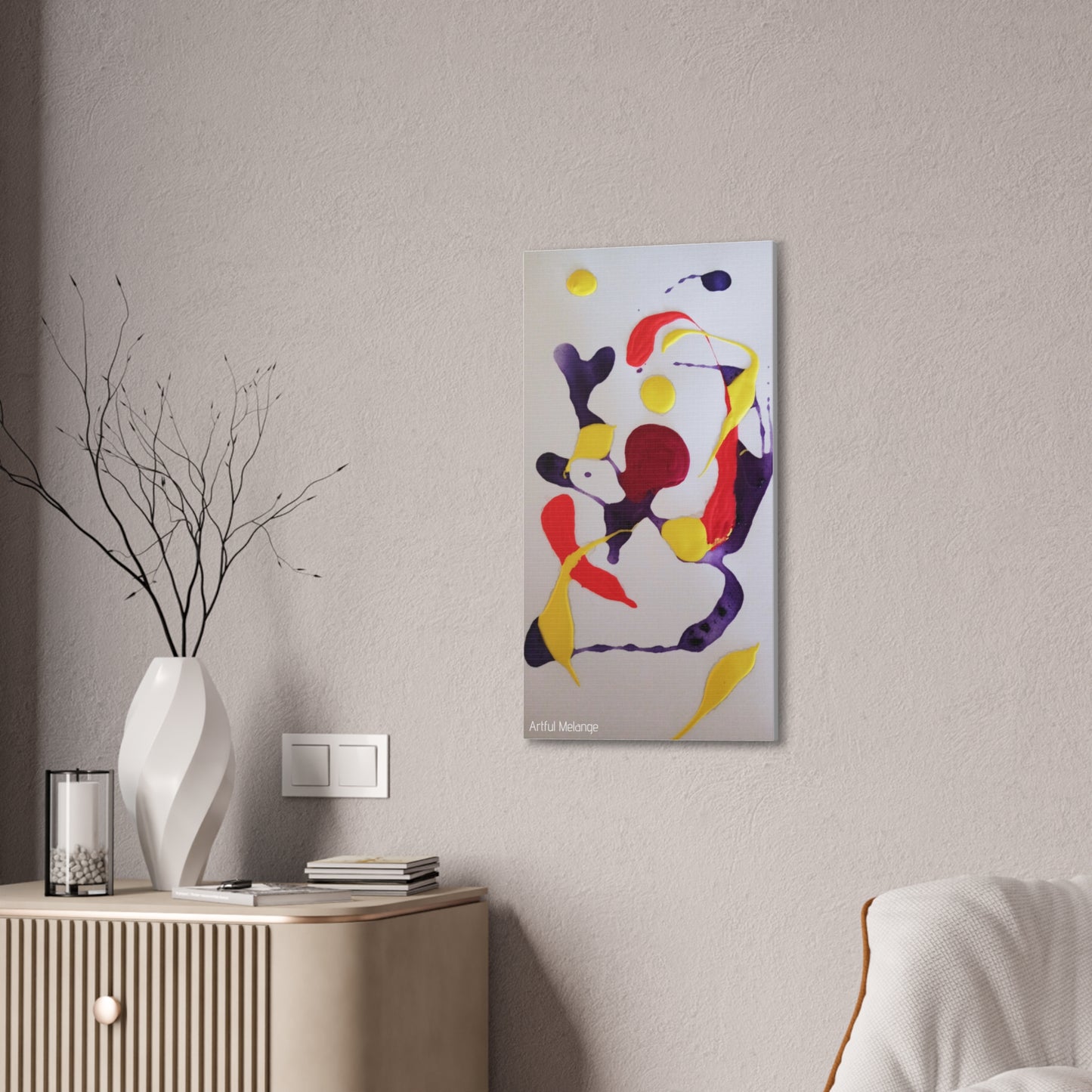 Primary Elegance: A Symphony of Sophistication Canvas Print