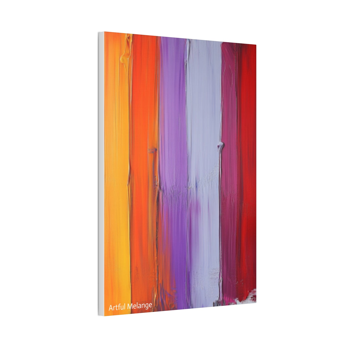 Acrylic Abstract Canvas Print - Homage to the Divine Nine/Red White Purple and Gold 5