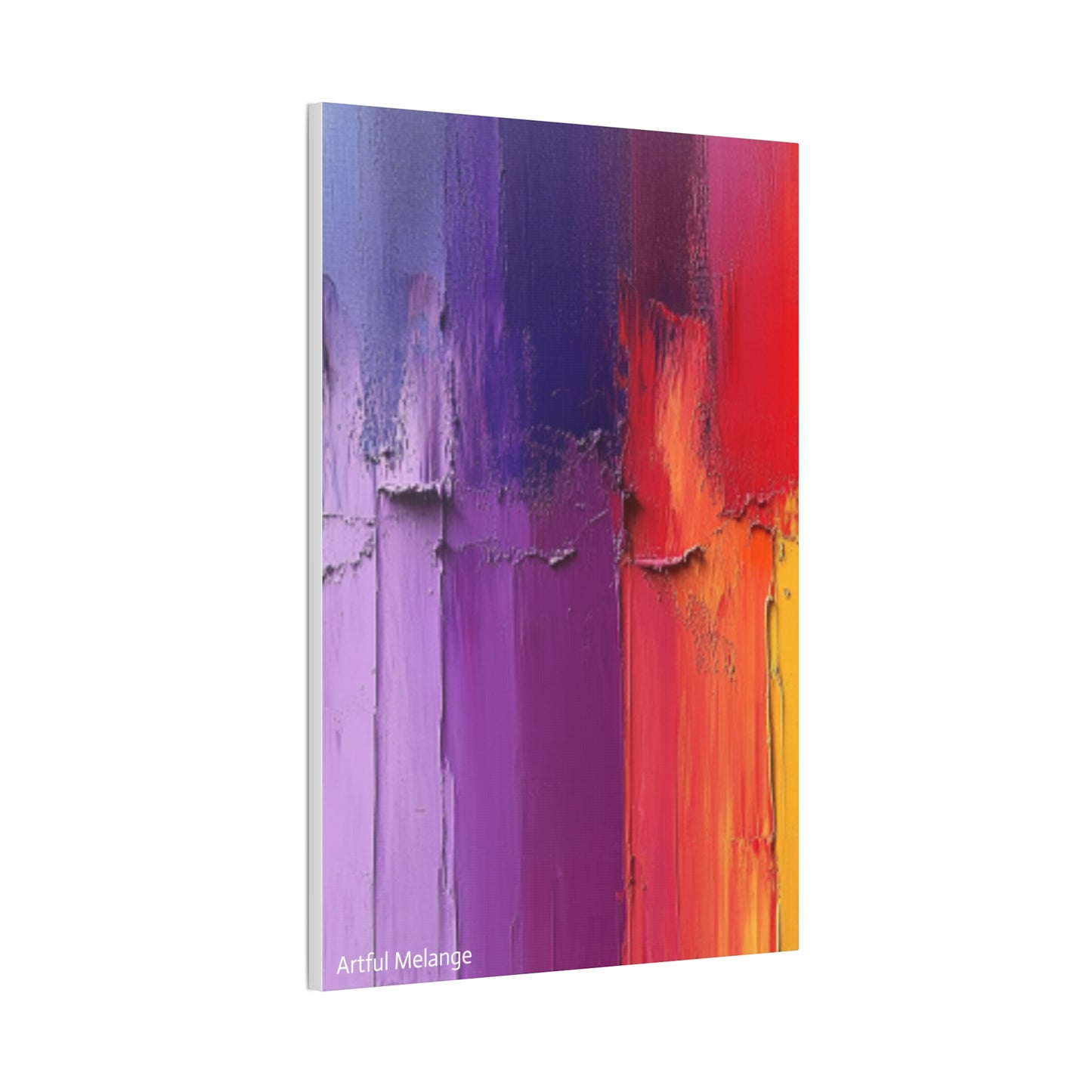 Acrylic Abstract Canvas Print - Homage to the Divine Nine/Red White Purple and Gold 4