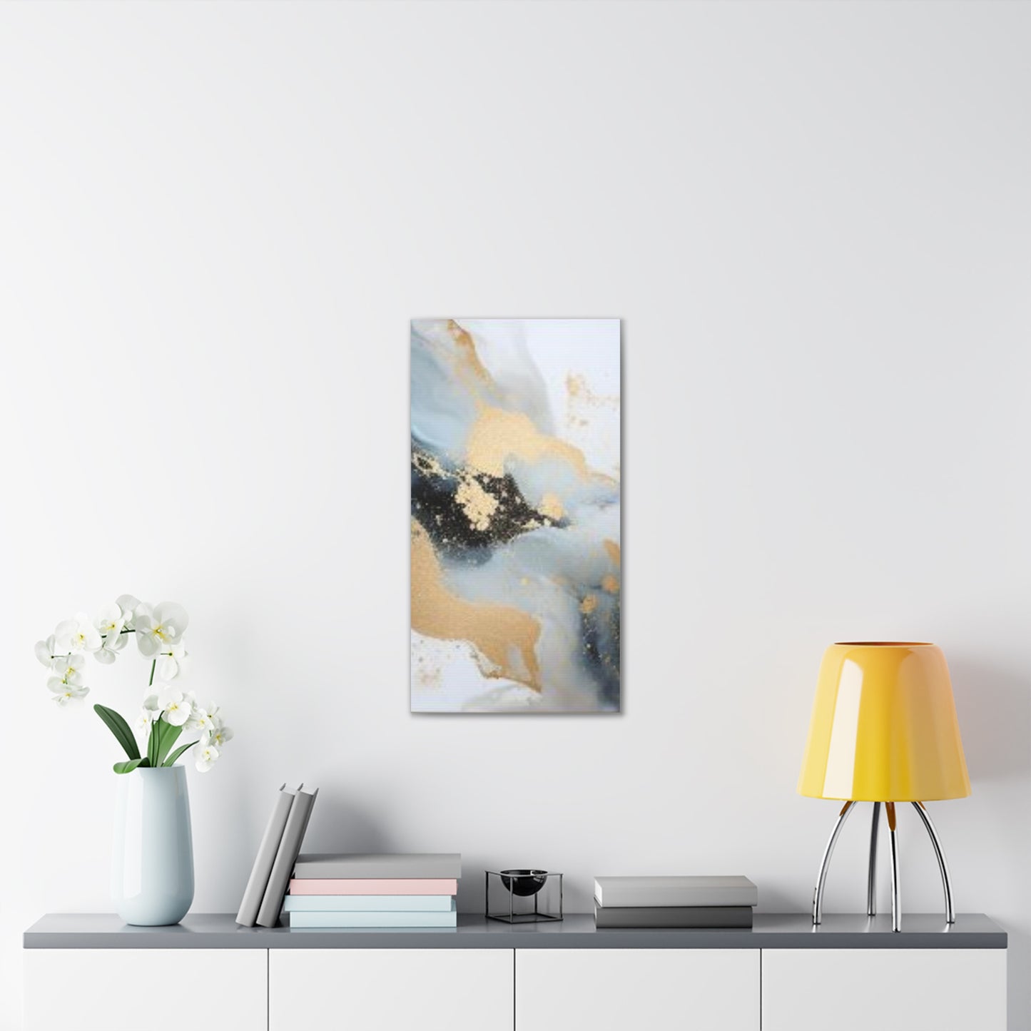 Gold and Black Elegance: A Symphony of Sophistication Canvas Print