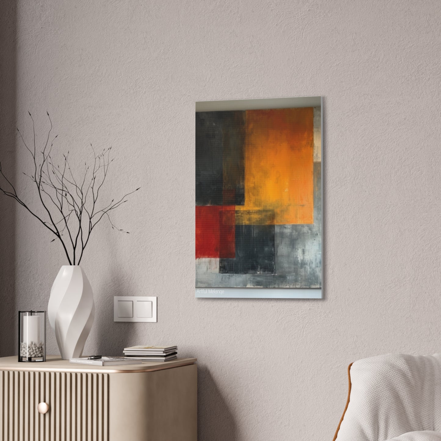 Primary Elegance: A Symphony of Sophistication Canvas Print