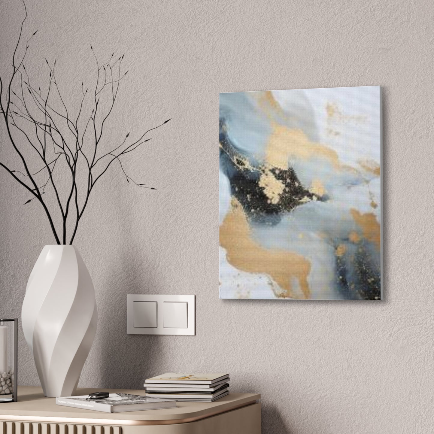 Gold and Black Elegance: A Symphony of Sophistication Canvas Print