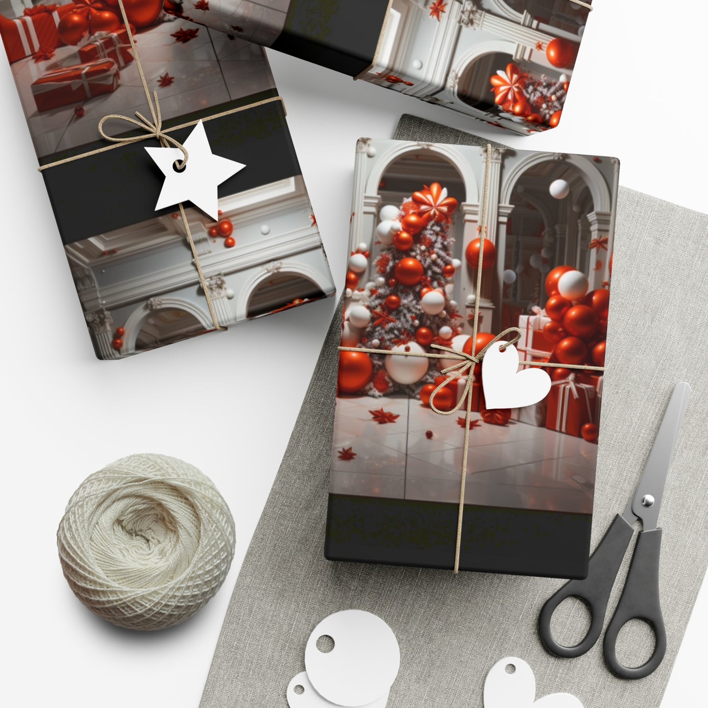 Elegant Red Holiday Wrapping Paper Collection – Elevate Your Gifts with Sophisticated Style