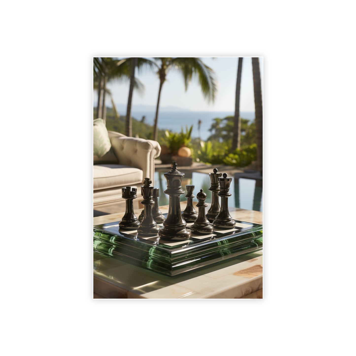 Grandmaster Majesty- Chess Set Poster Print Series