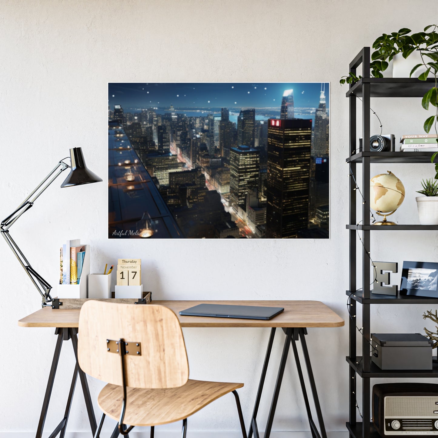 Skyline Vista: Hyper-Realistic 3D Cityscape Posters