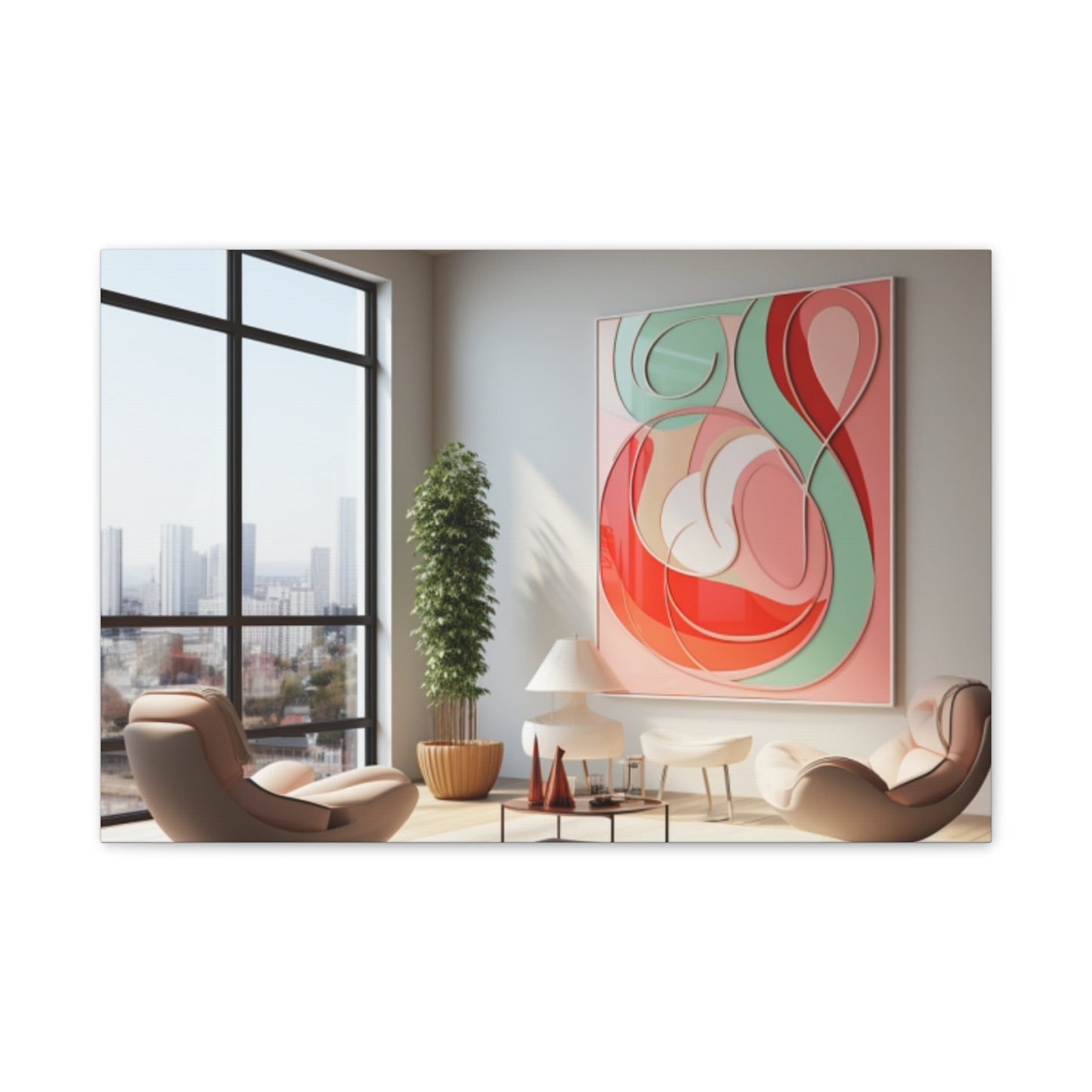 Timeless Elegance: Refined Pink Hues Canvas Print for Sophisticated Living Spaces