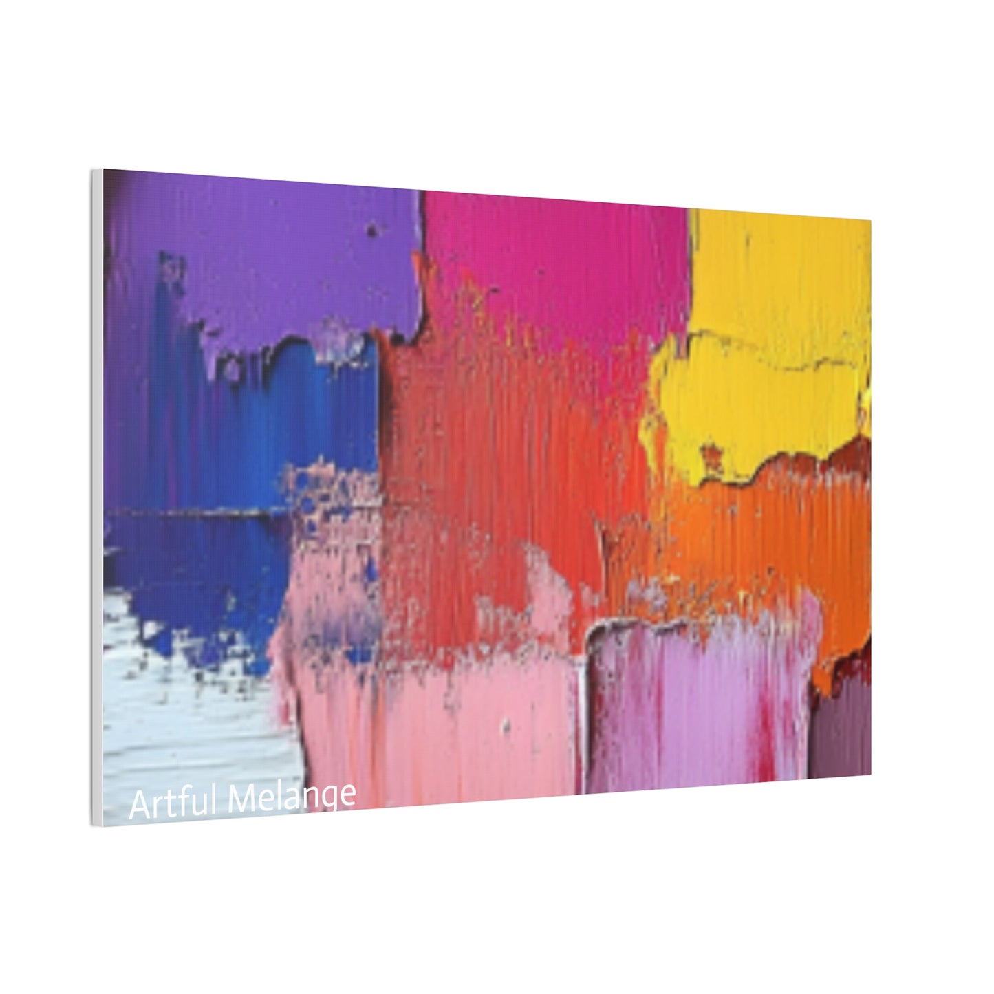 Acrylic Abstract Canvas Print - Homage to the Divine Nine/Gold Purple Pink and Green 4