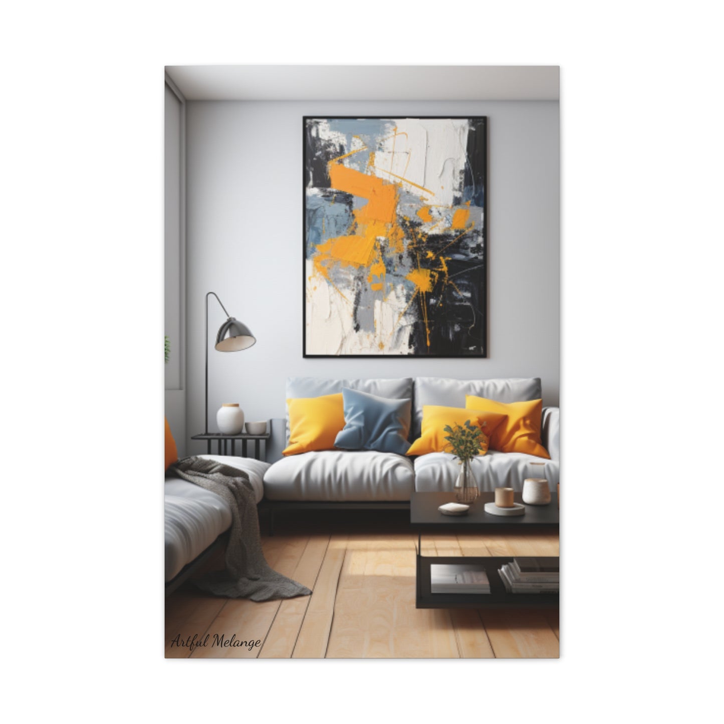 Timeless Elegance: Refined Yellow Hues Canvas Print for Sophisticated Living Spaces