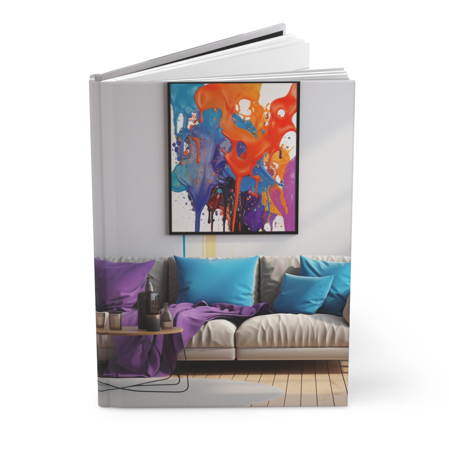 Abstract Elegance: Living Room Harmony Hardcover Journal