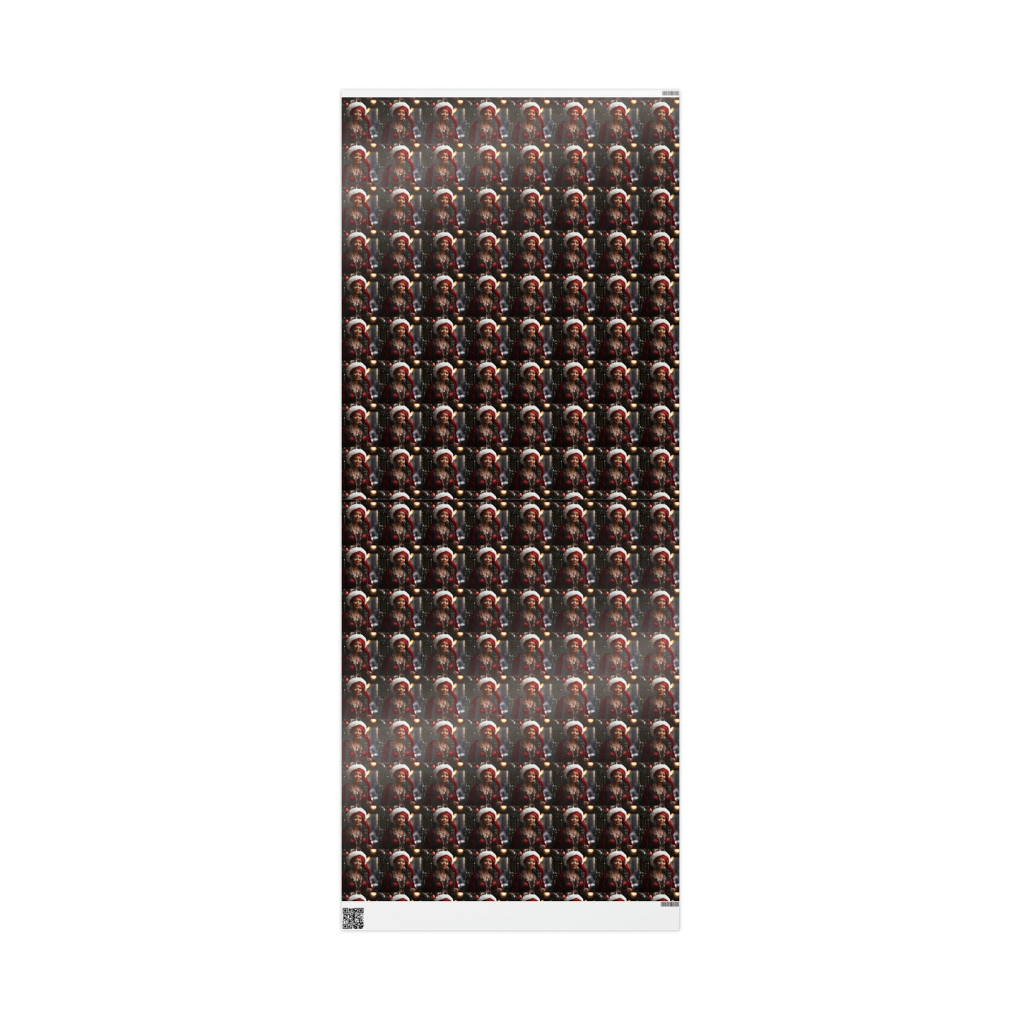 Afro-Centric Queen Claus Holiday Wrapping Paper - Dark & Rich Textured Design