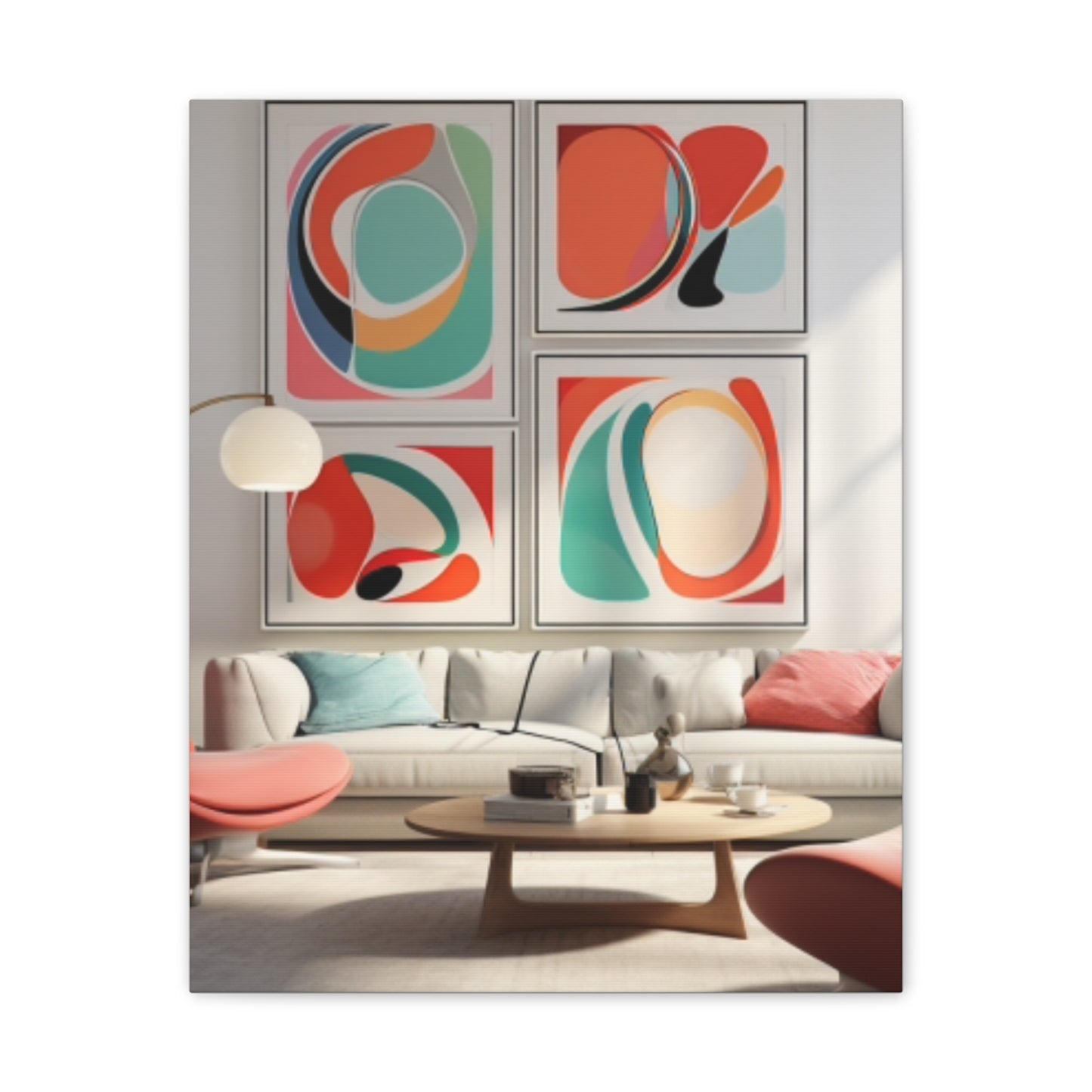 Timeless Elegance: Refined Pink Hues Canvas Print for Sophisticated Living Spaces