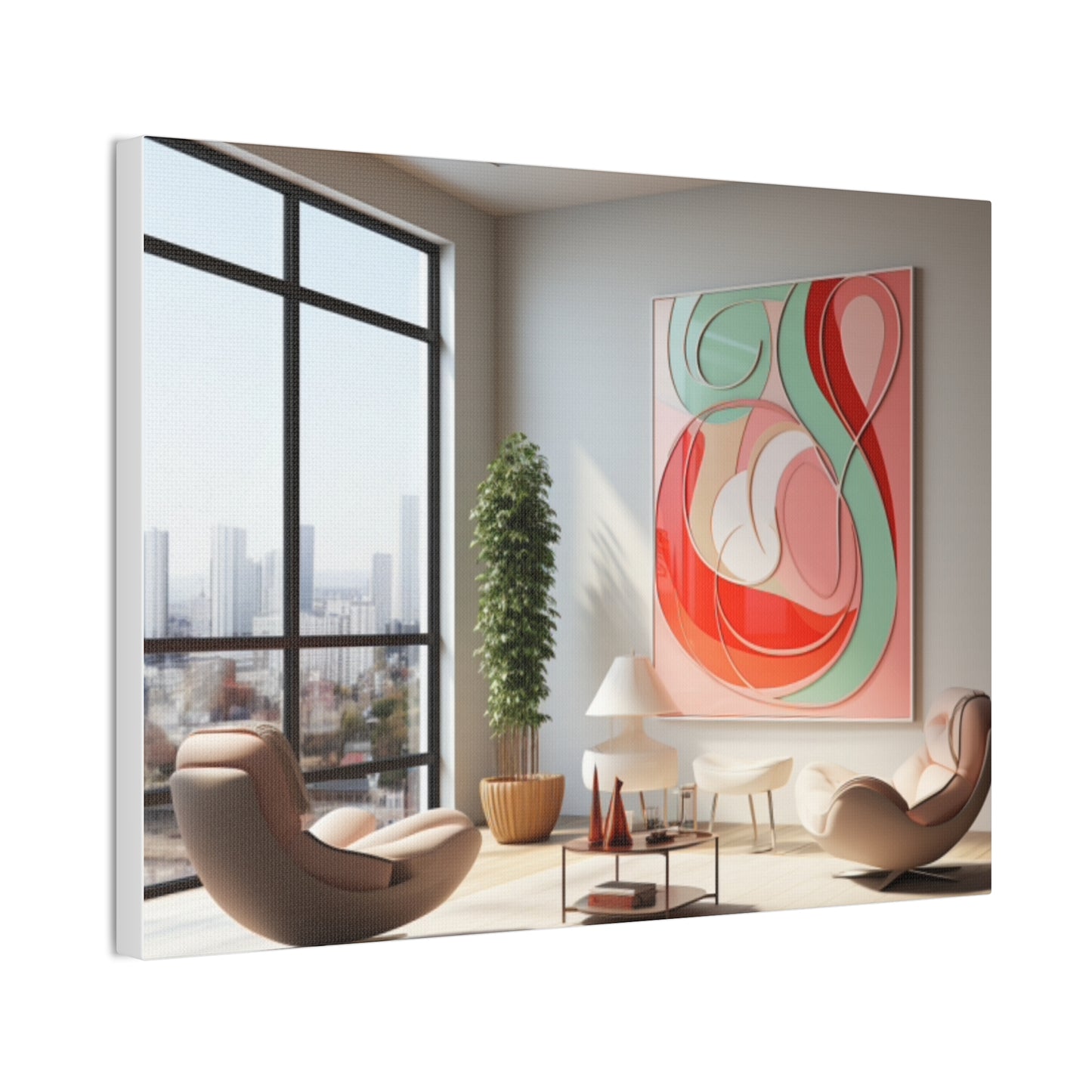 Timeless Elegance: Refined Pink Hues Canvas Print for Sophisticated Living Spaces