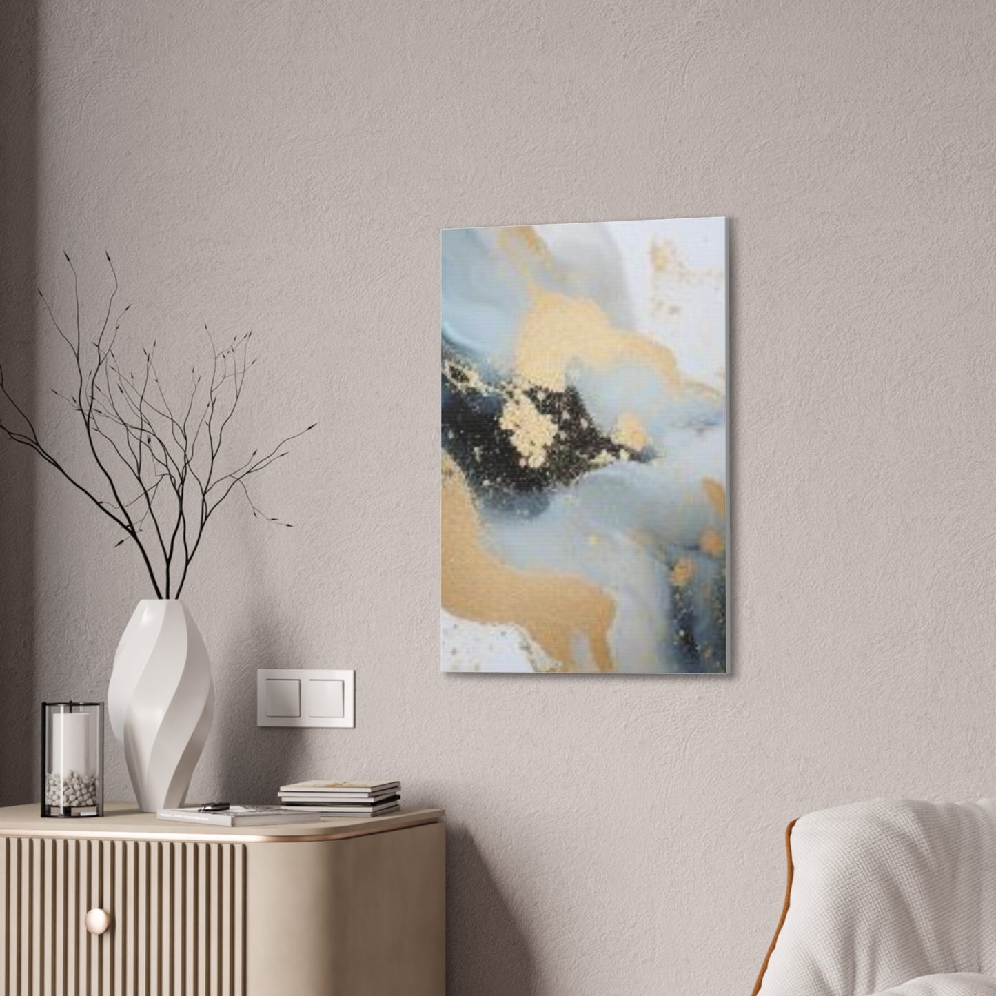 Gold and Black Elegance: A Symphony of Sophistication Canvas Print