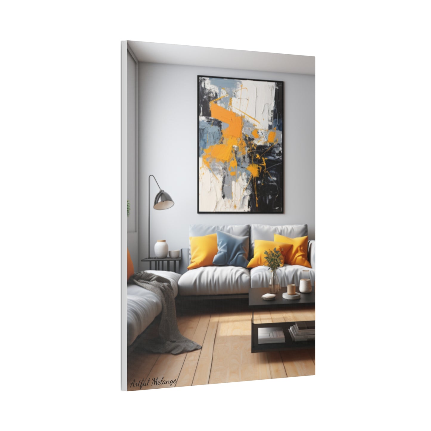 Timeless Elegance: Refined Yellow Hues Canvas Print for Sophisticated Living Spaces