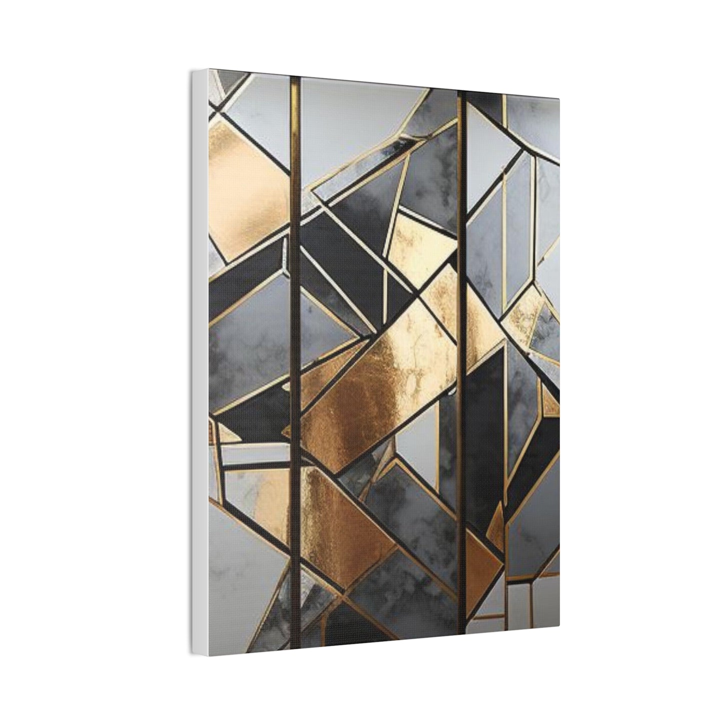 Gold and Black Elegance: A Symphony of Sophistication Canvas Print