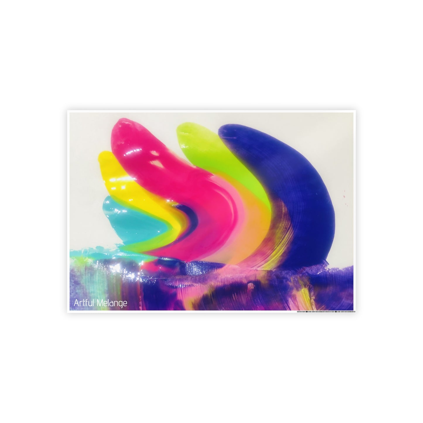 Gleaming Acrylic Abstract Poster: A Spectrum of Colorful Elegance