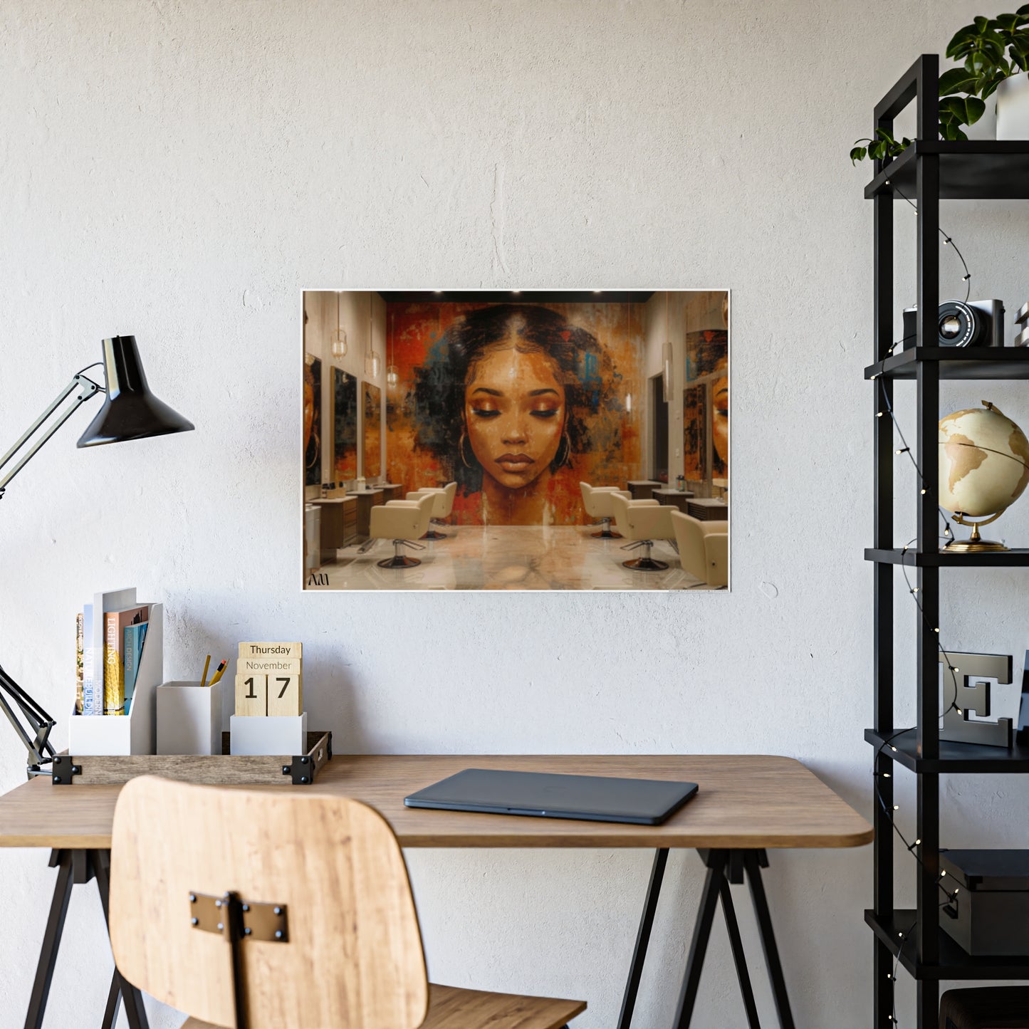 Black Hair Salon Interiors: Poster Prints Celebrating Style