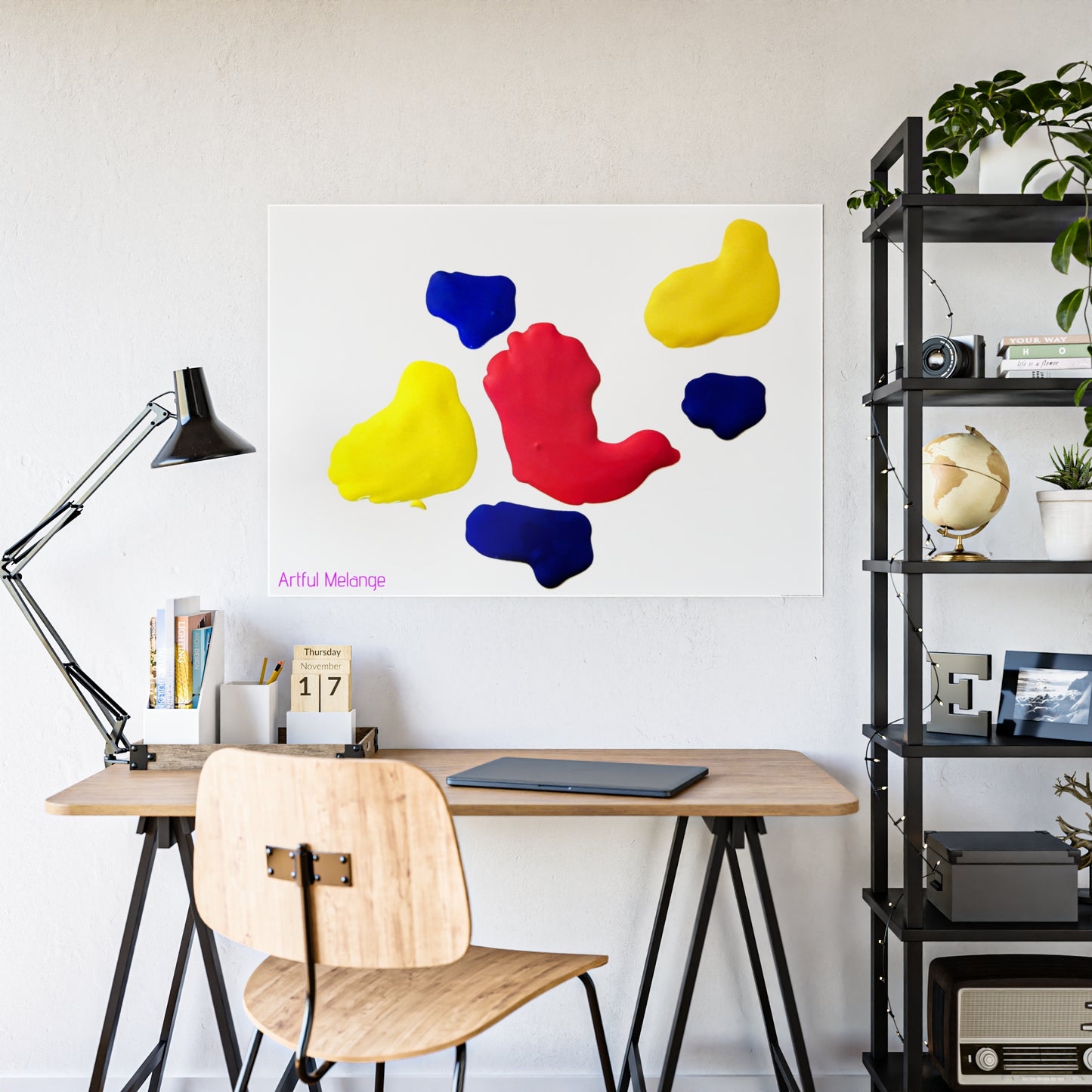 Gleaming Acrylic Abstract Poster: A Spectrum of Colorful Elegance