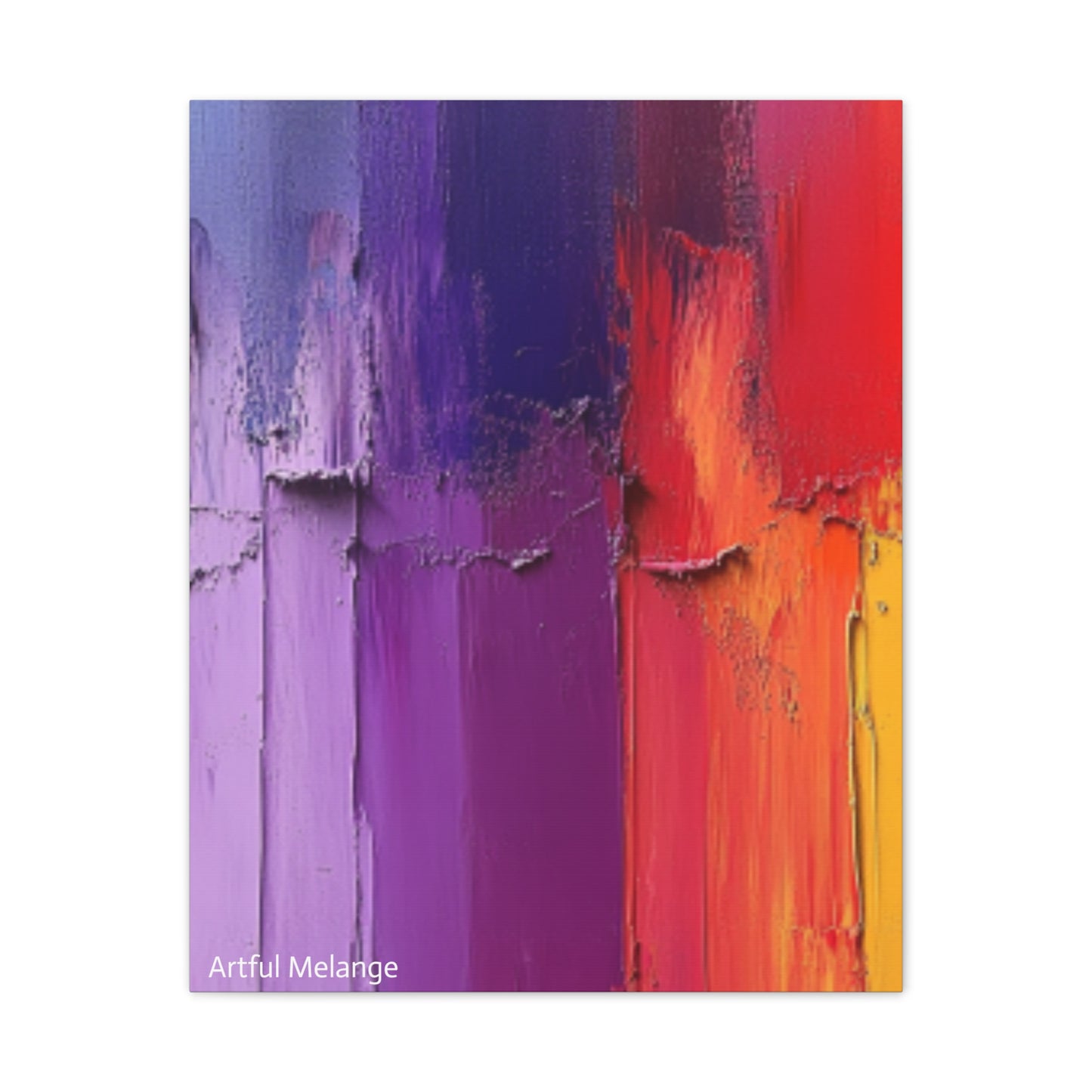 Acrylic Abstract Canvas Print - Homage to the Divine Nine/Red White Purple and Gold 4