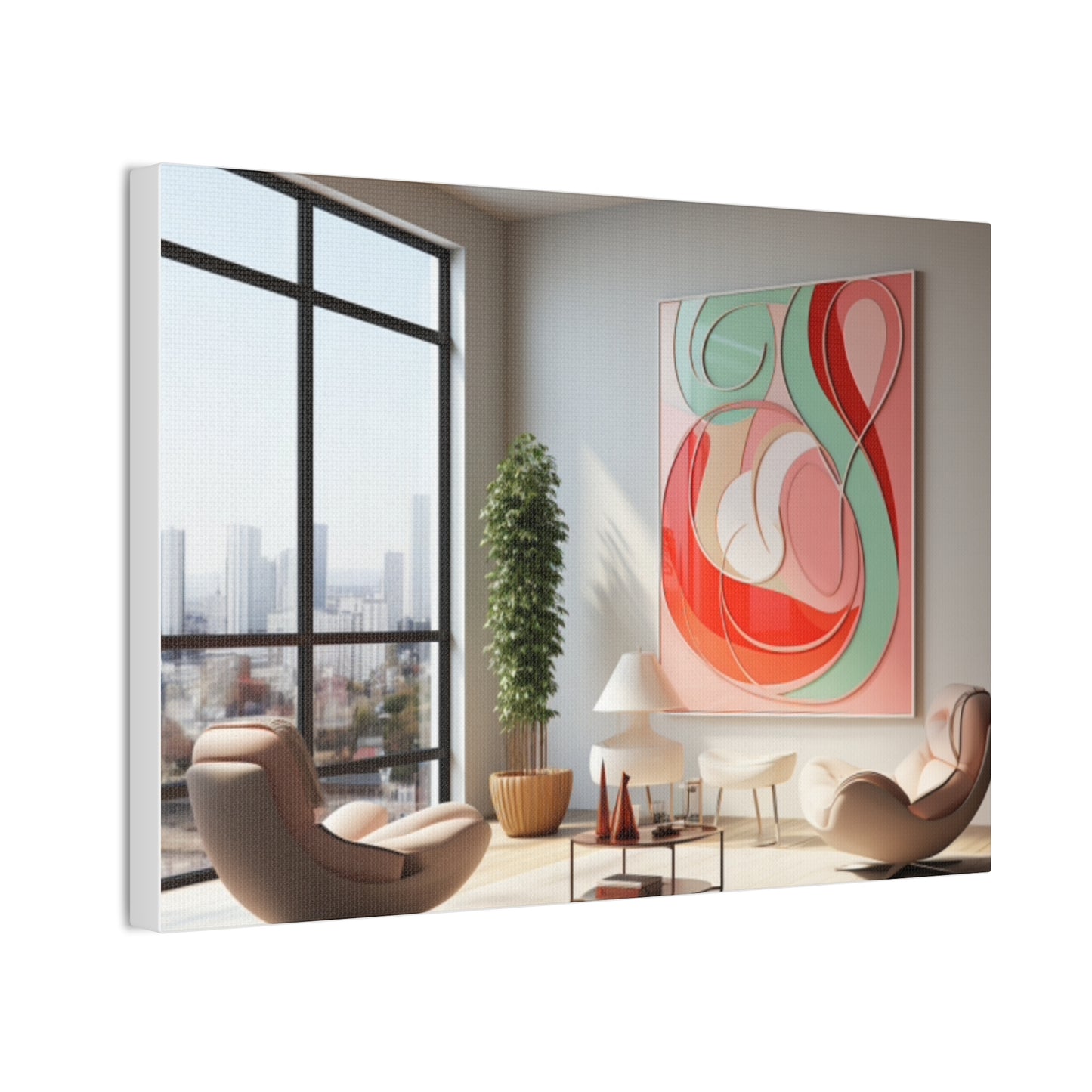 Timeless Elegance: Refined Pink Hues Canvas Print for Sophisticated Living Spaces