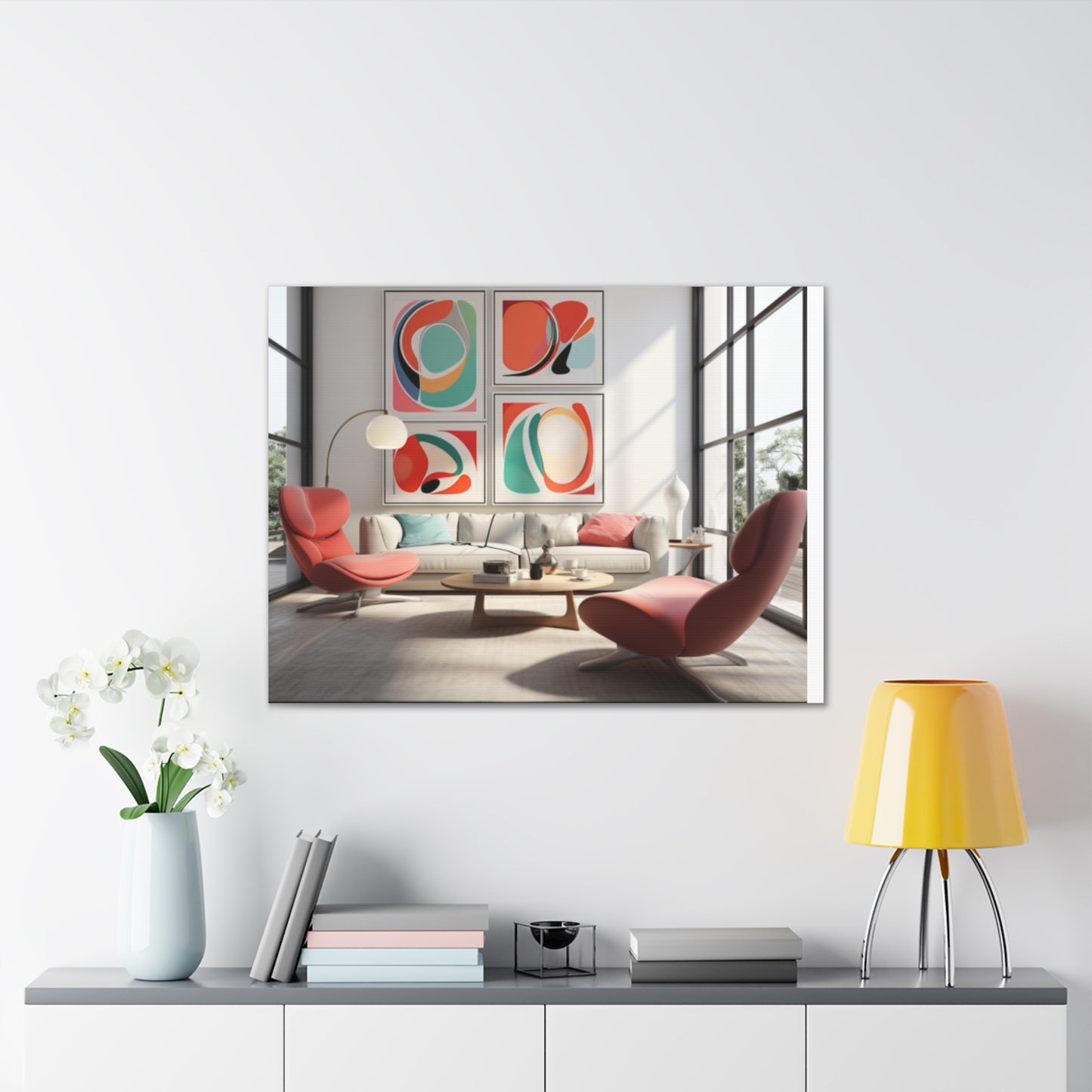 Timeless Elegance: Refined Pink Hues Canvas Print for Sophisticated Living Spaces