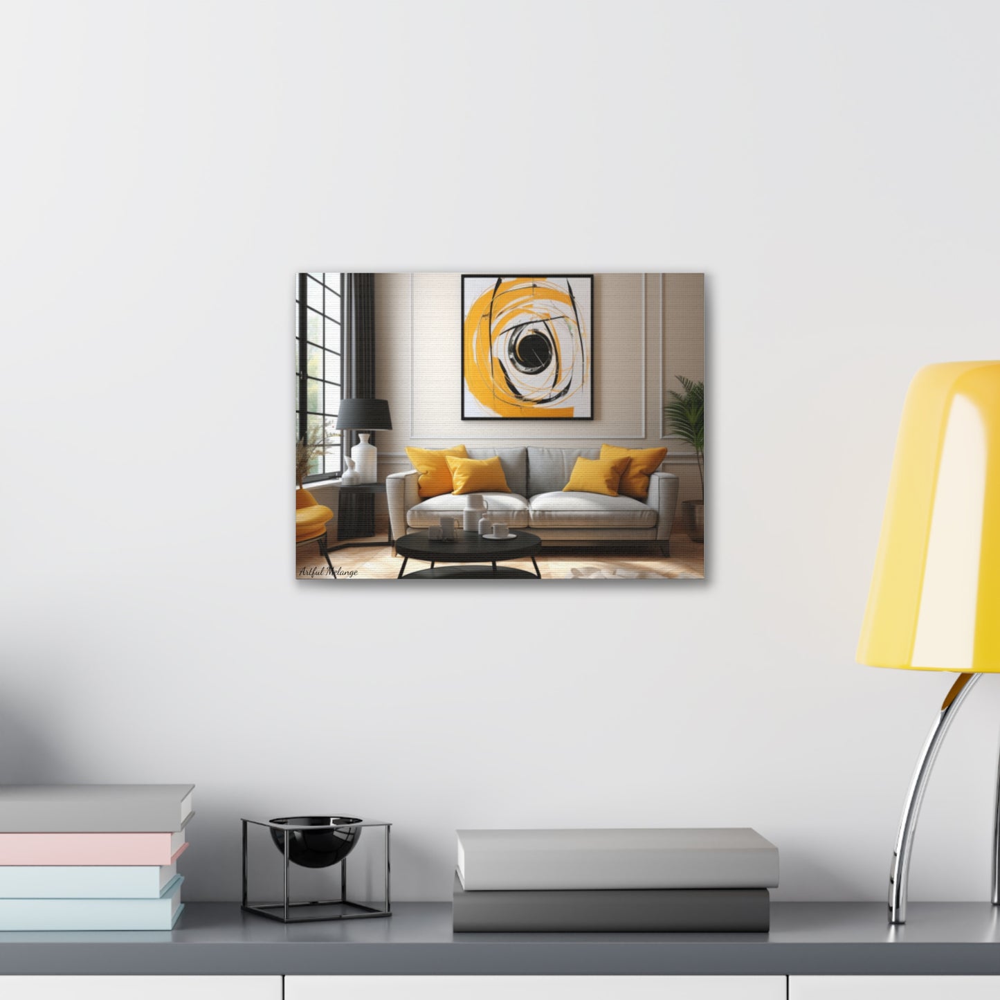 Timeless Elegance: Refined Yellow Hues Canvas Print for Sophisticated Living Spaces