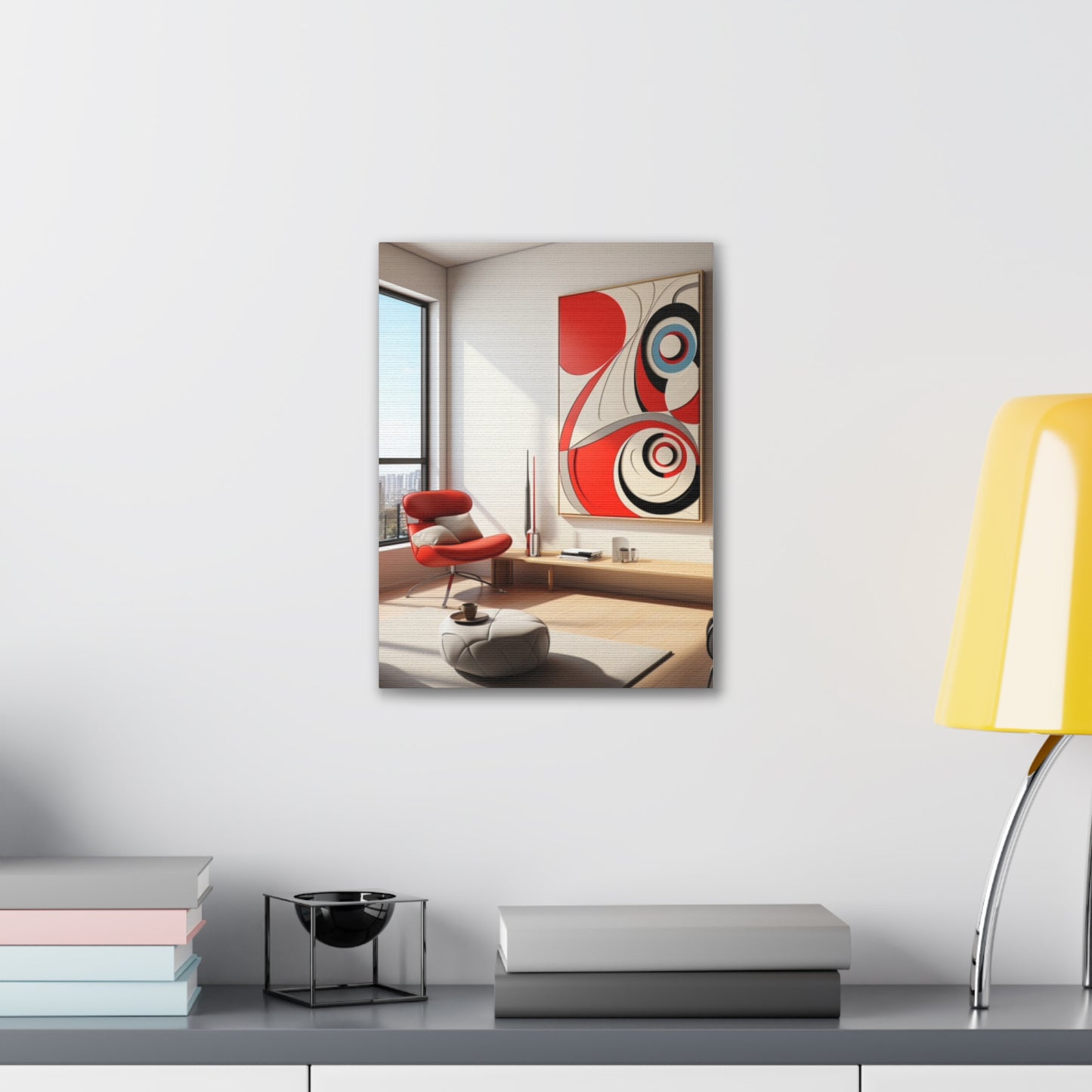 Crimson Elegance: A Symphony of Sophistication Canvas Print