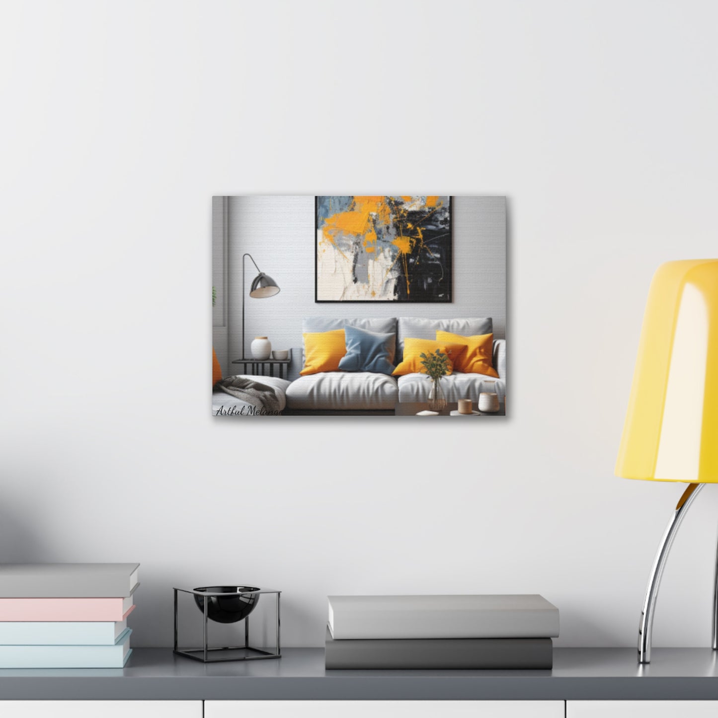 Timeless Elegance: Refined Yellow Hues Canvas Print for Sophisticated Living Spaces