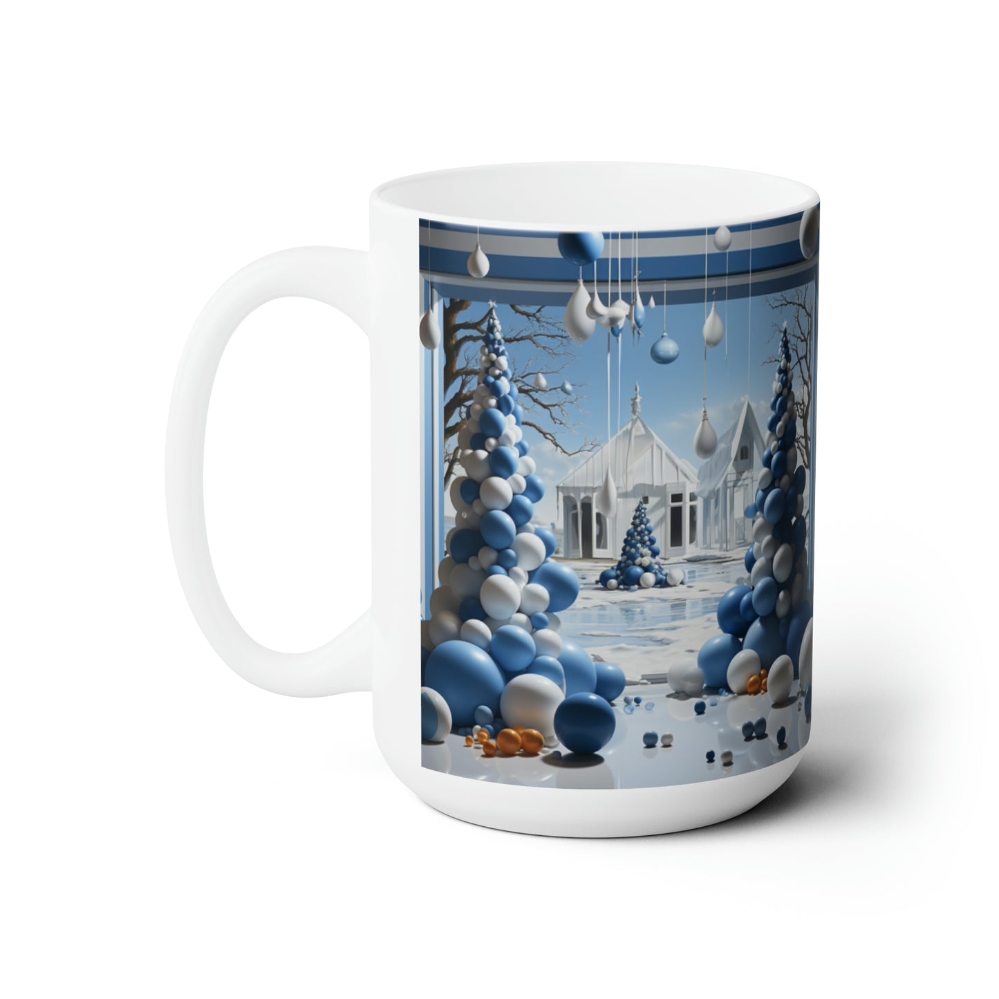 Cozy Holiday Mugs: Embrace the Season with Our Festive Living Scenes 15oz