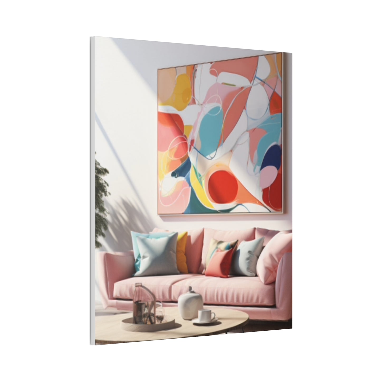 Timeless Elegance: Refined Pink Hues Canvas Print for Sophisticated Living Spaces