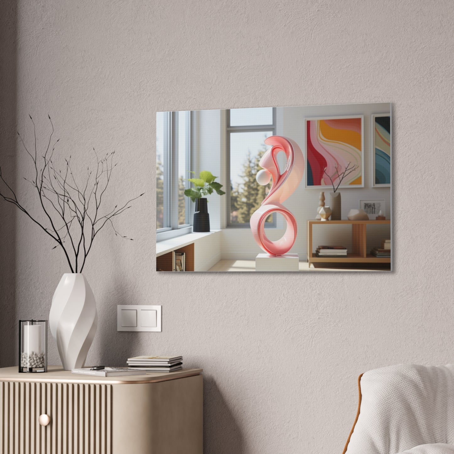 Timeless Elegance: Refined Pink Hues Canvas Print for Sophisticated Living Spaces