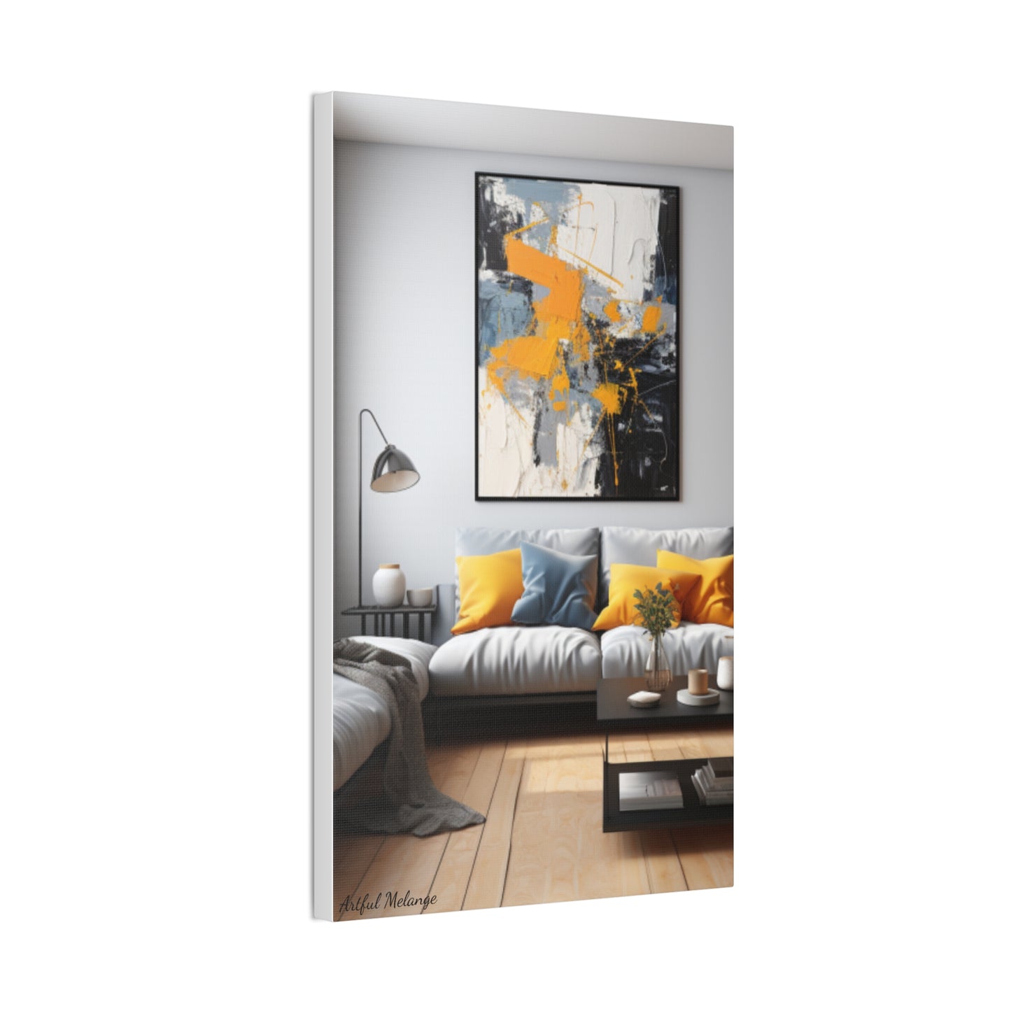 Timeless Elegance: Refined Yellow Hues Canvas Print for Sophisticated Living Spaces