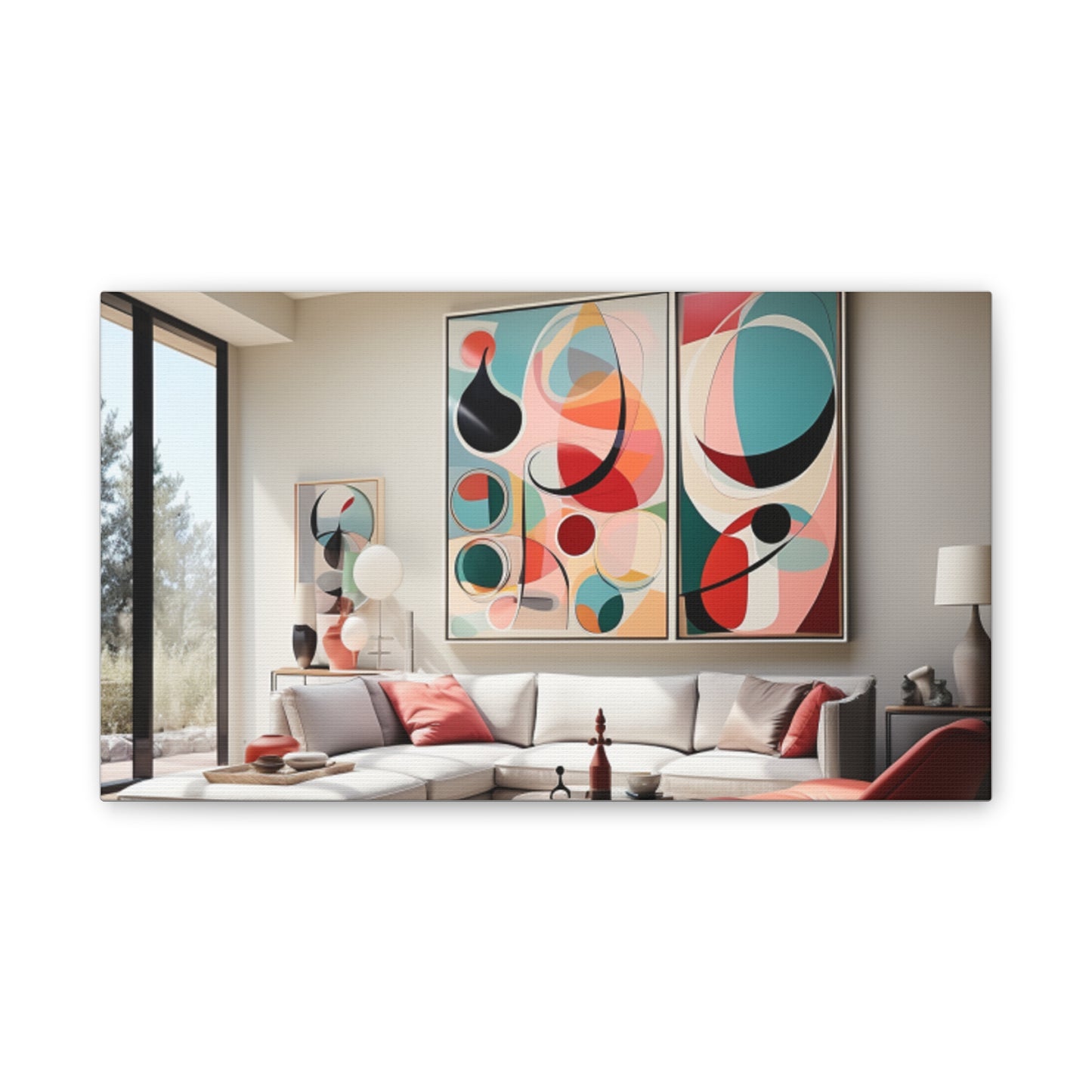 Timeless Elegance: Refined Pink Hues Canvas Print for Sophisticated Living Spaces