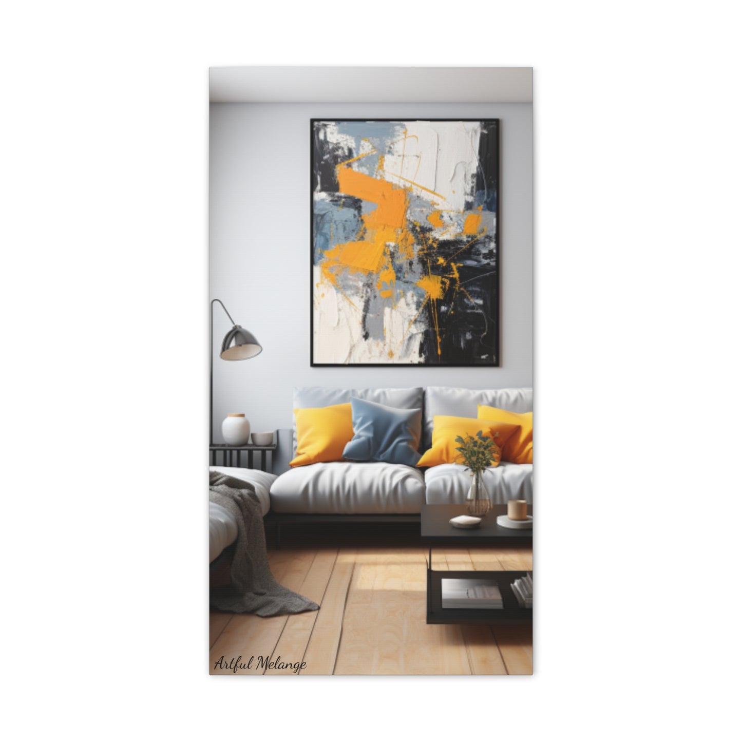 Timeless Elegance: Refined Yellow Hues Canvas Print for Sophisticated Living Spaces