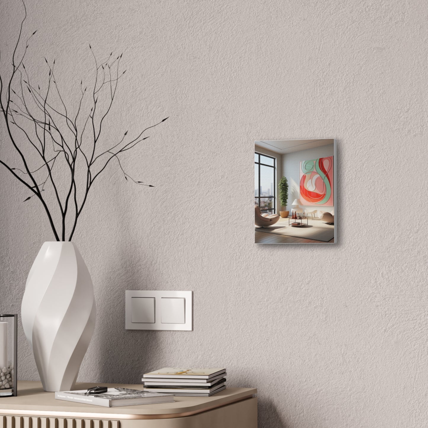 Timeless Elegance: Refined Pink Hues Canvas Print for Sophisticated Living Spaces