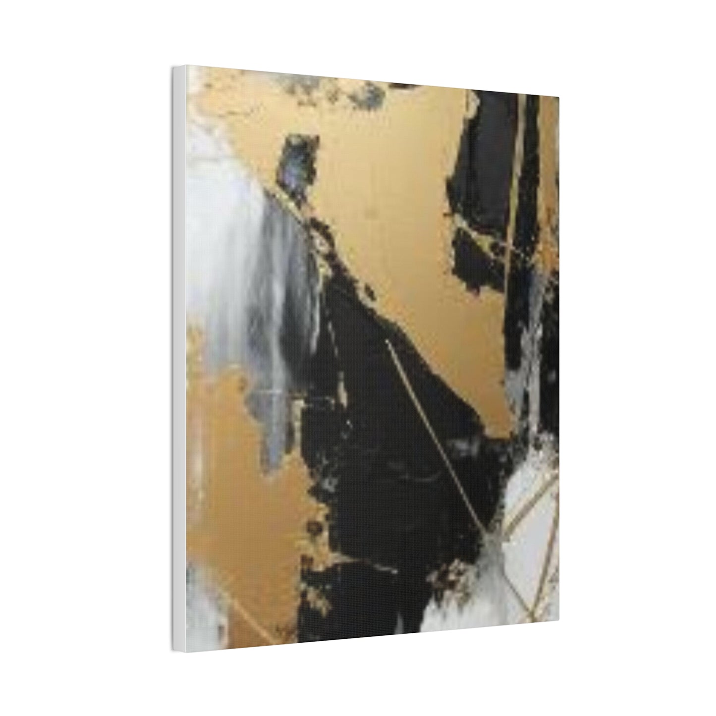 Gold and Black Elegance: A Symphony of Sophistication Canvas Print