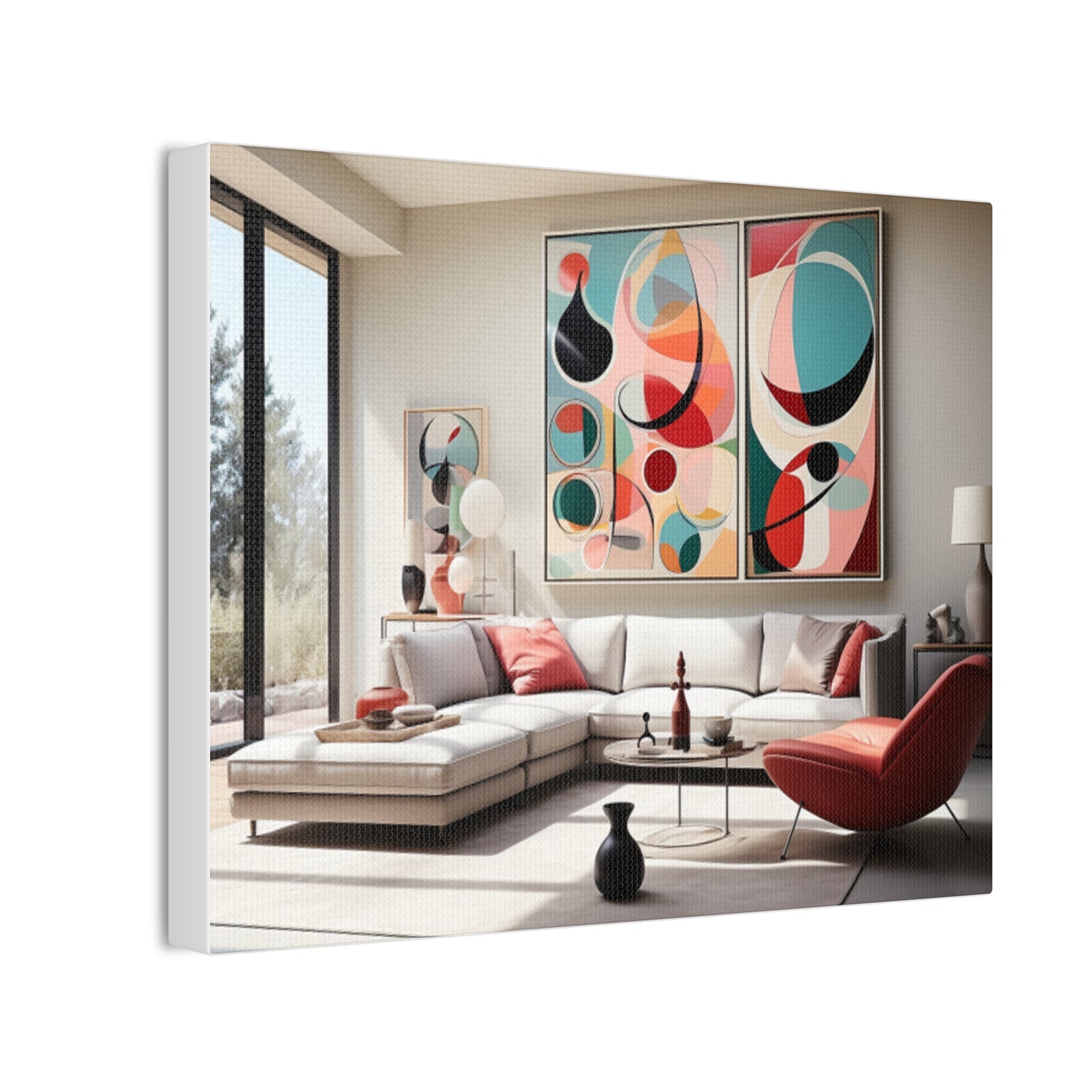 Timeless Elegance: Refined Pink Hues Canvas Print for Sophisticated Living Spaces