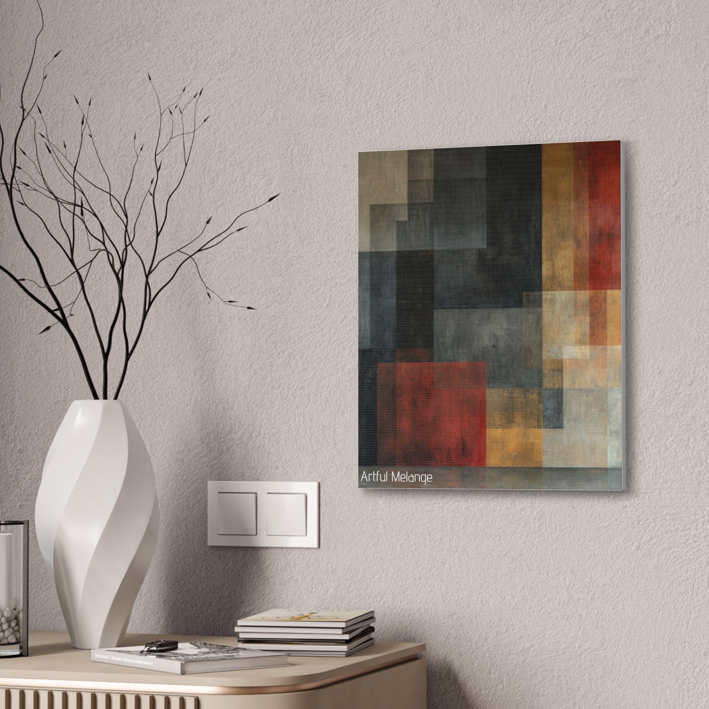 Primary Elegance: A Symphony of Sophistication Canvas Print