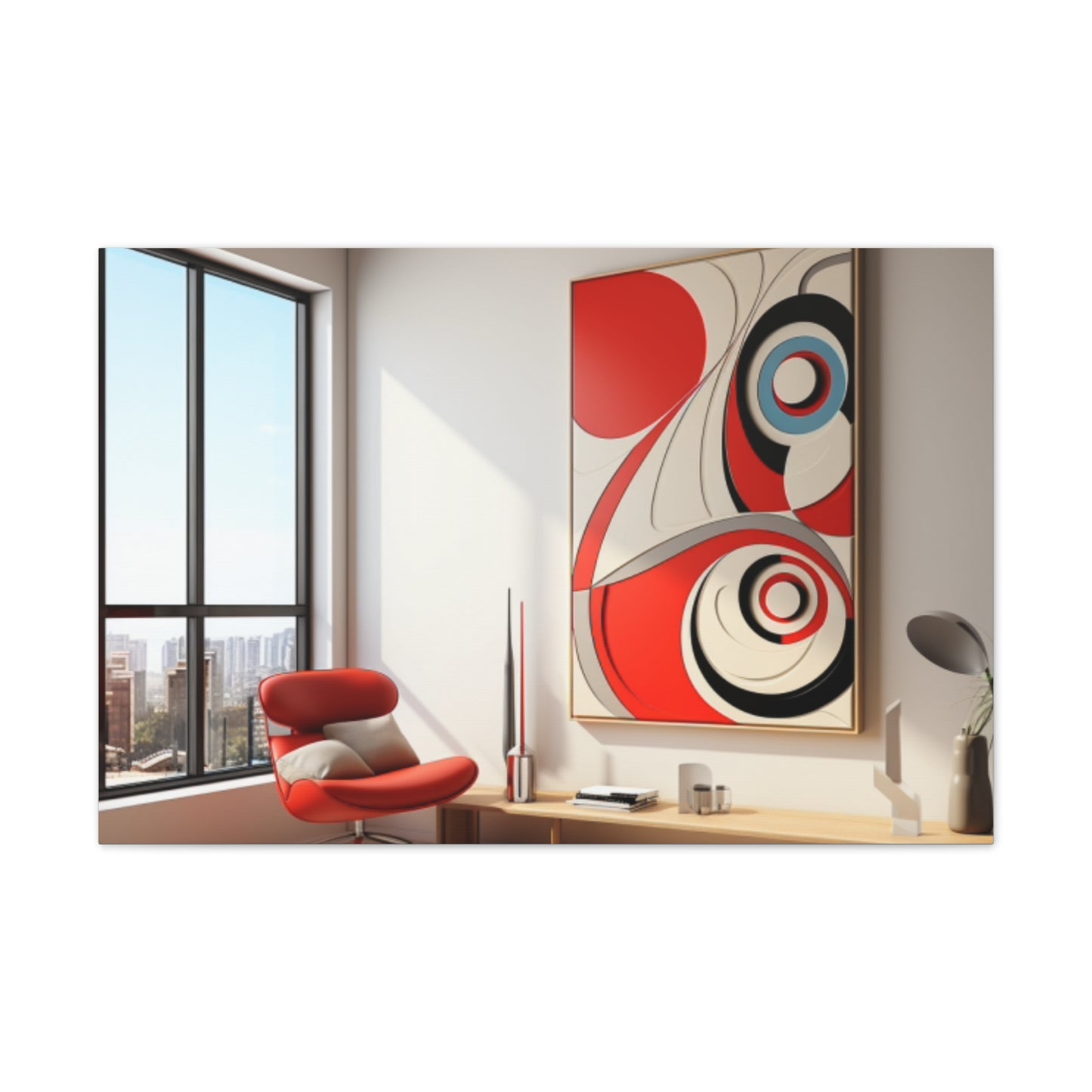 Crimson Elegance: A Symphony of Sophistication Canvas Print