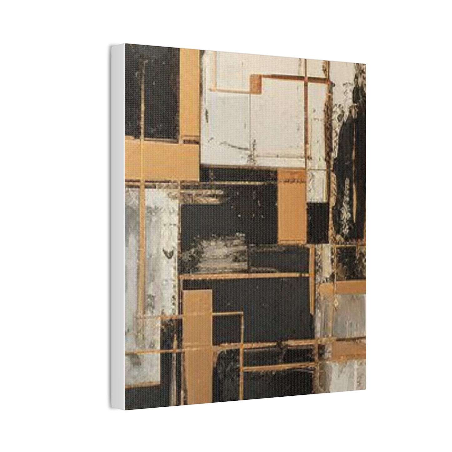 Gold and Black Elegance: A Symphony of Sophistication Canvas Print